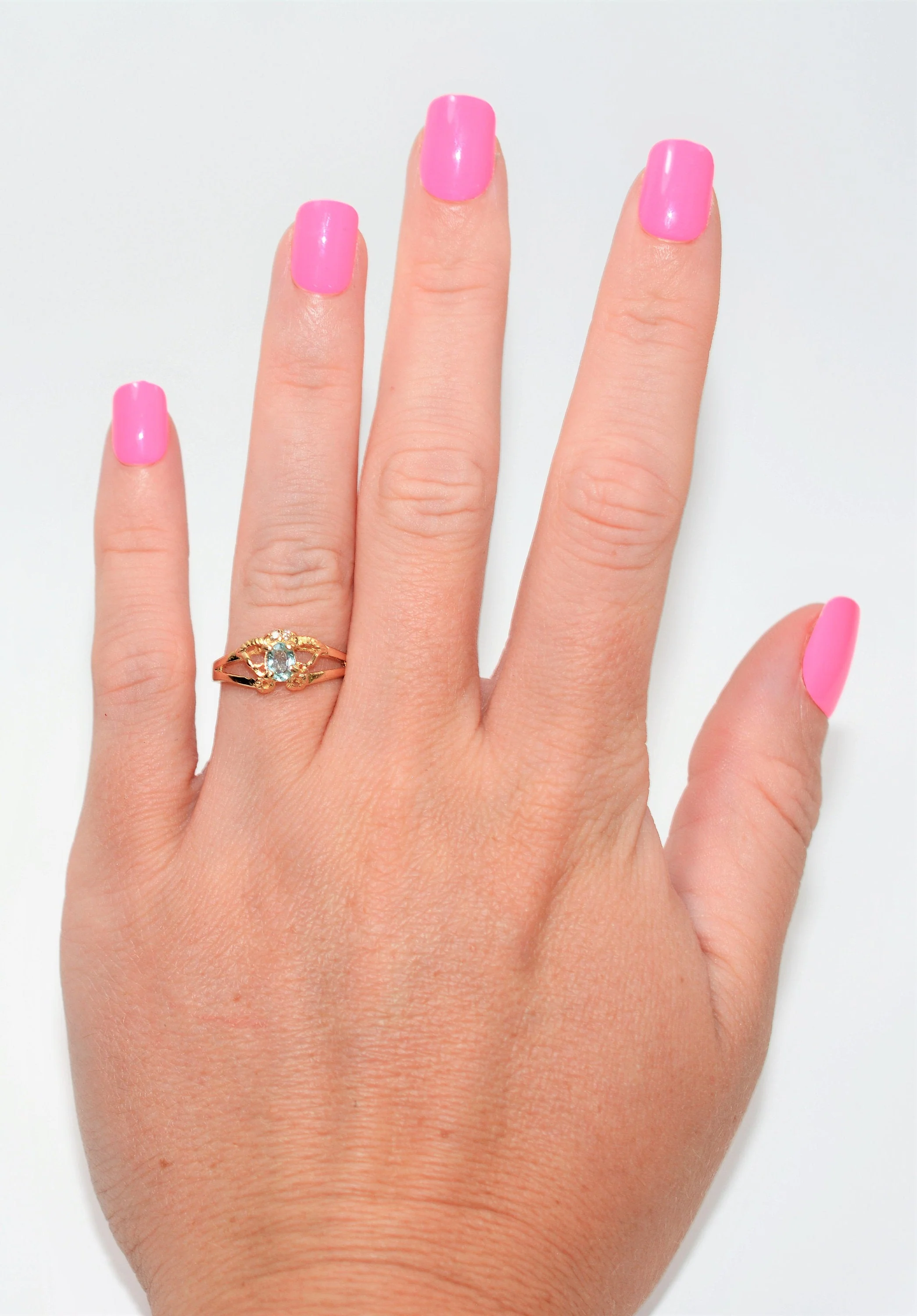 Natural Paraiba Tourmaline Ring 18K Solid Gold .33ct Solitaire Ring Women's Ring Butterfly Ring Gemstone Ring Birthstone Ring Fine Jewelry - Image 2