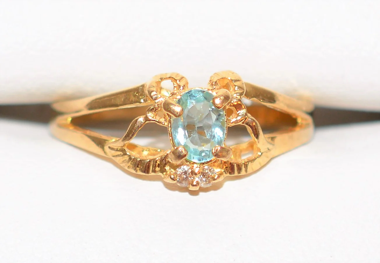 Natural Paraiba Tourmaline Ring 18K Solid Gold .33ct Solitaire Ring Women's Ring Butterfly Ring Gemstone Ring Birthstone Ring Fine Jewelry - Image 5
