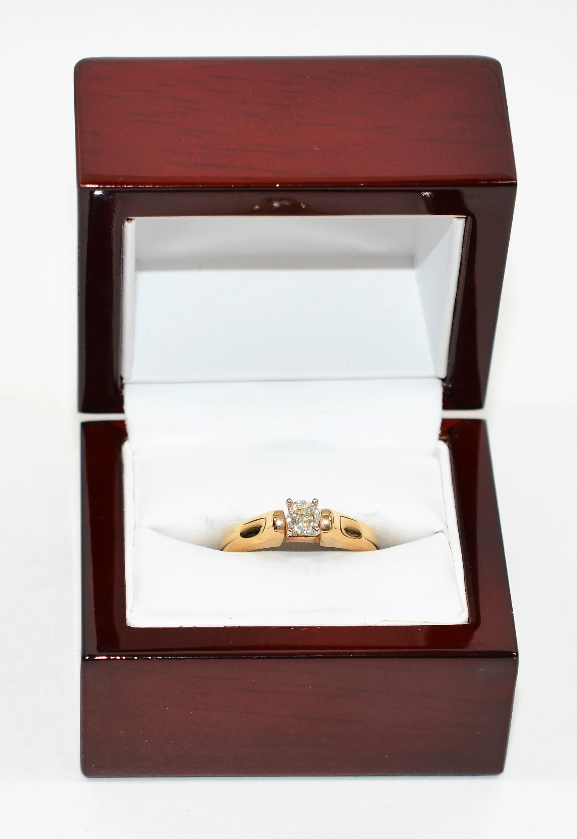 GIA Certified Natural Diamond Ring 14K Solid Gold .53ct Old Mine Cut Solitaire Ring Engagement Ring Wedding Ring GIA Diamond Women's Ring - Image 14