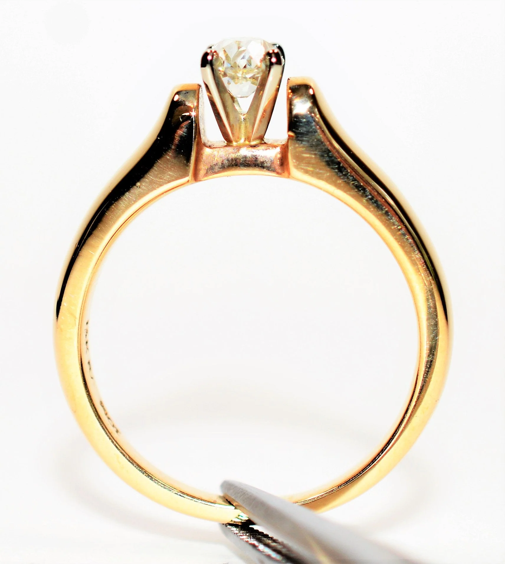 GIA Certified Natural Diamond Ring 14K Solid Gold .53ct Old Mine Cut Solitaire Ring Engagement Ring Wedding Ring GIA Diamond Women's Ring - Image 4