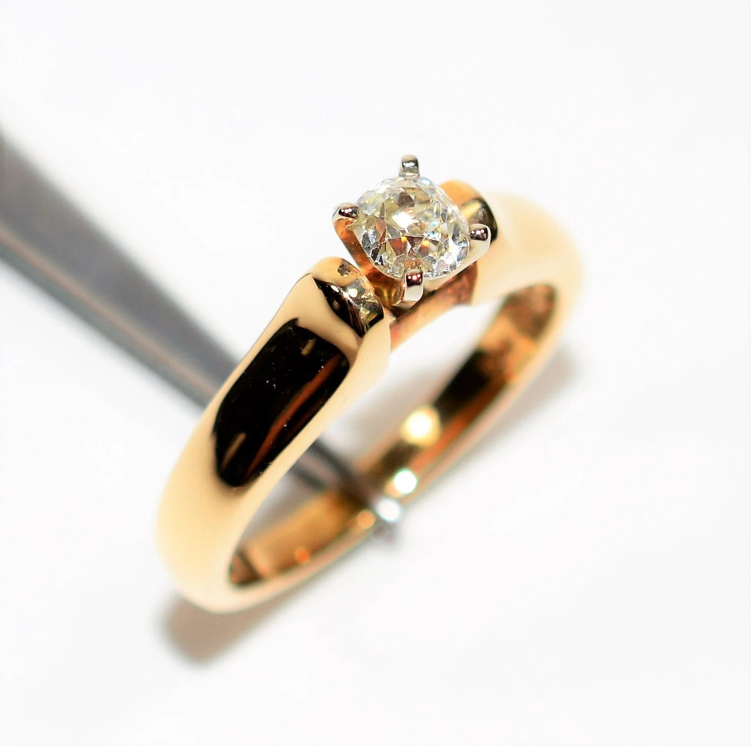 GIA Certified Natural Diamond Ring 14K Solid Gold .53ct Old Mine Cut Solitaire Ring Engagement Ring Wedding Ring GIA Diamond Women's Ring - Image 5