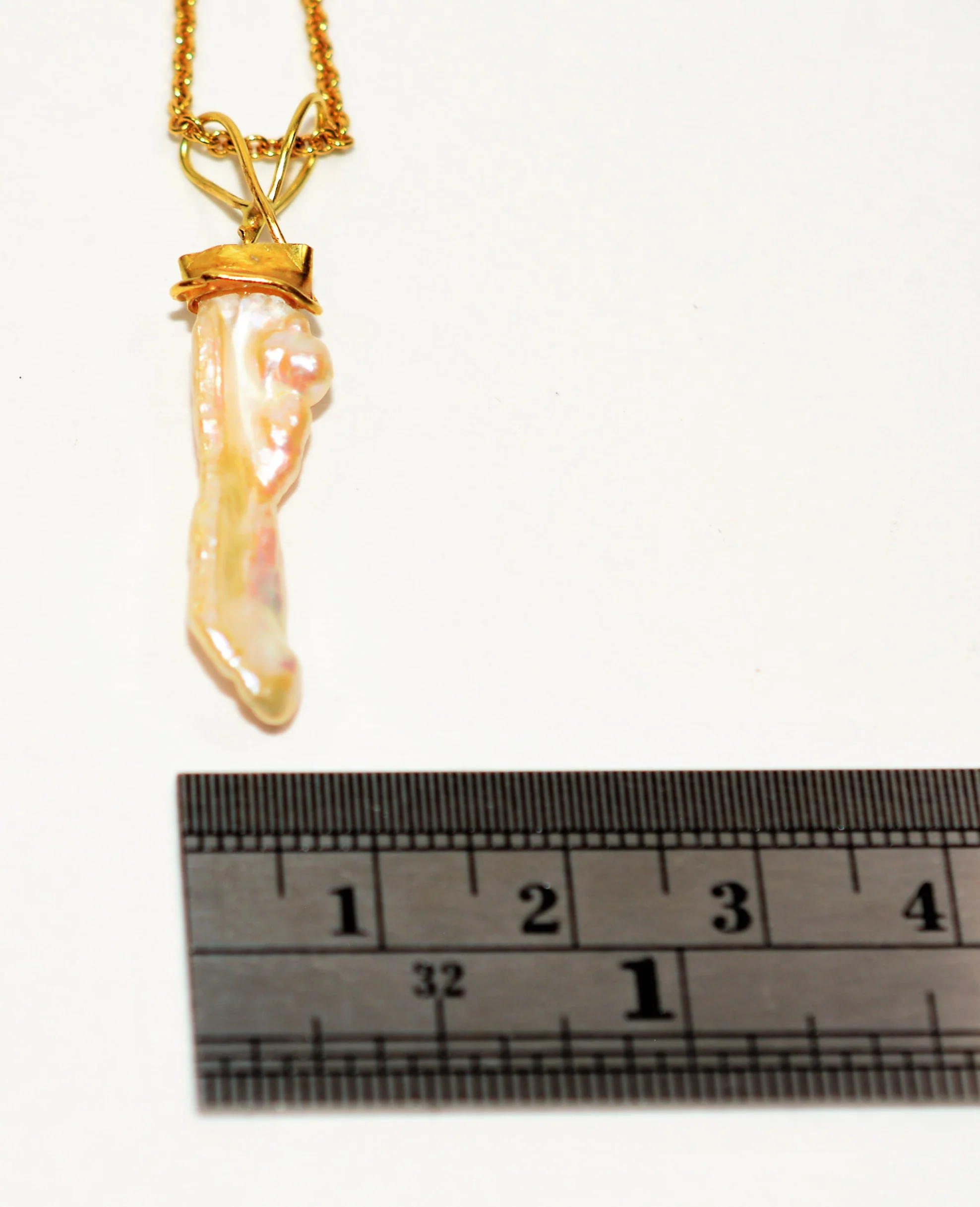 Baroque BIWA Stick Pearl Necklace 18K Solid Gold Necklace Cocktail Necklace Pendant Necklace Vintage Necklace Antique Jewelry Estate Jewelry - Image 10