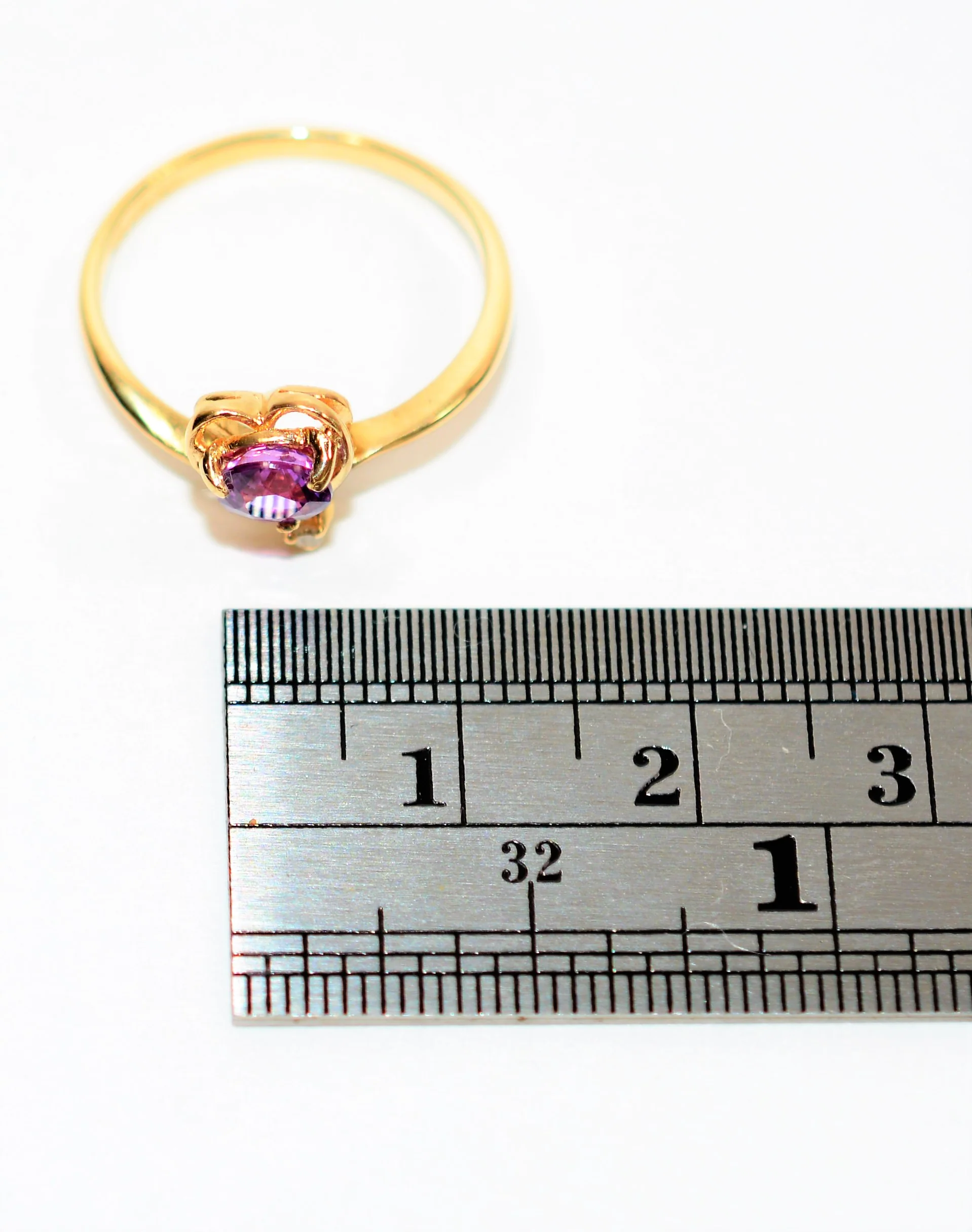 Natural Purple Ceylon Sapphire & Diamond Ring 14K Solid Gold .56tcw Heart Ring Gemstone Ring Ceylon Sapphire Ring Fashion Ring Engagement - Image 11