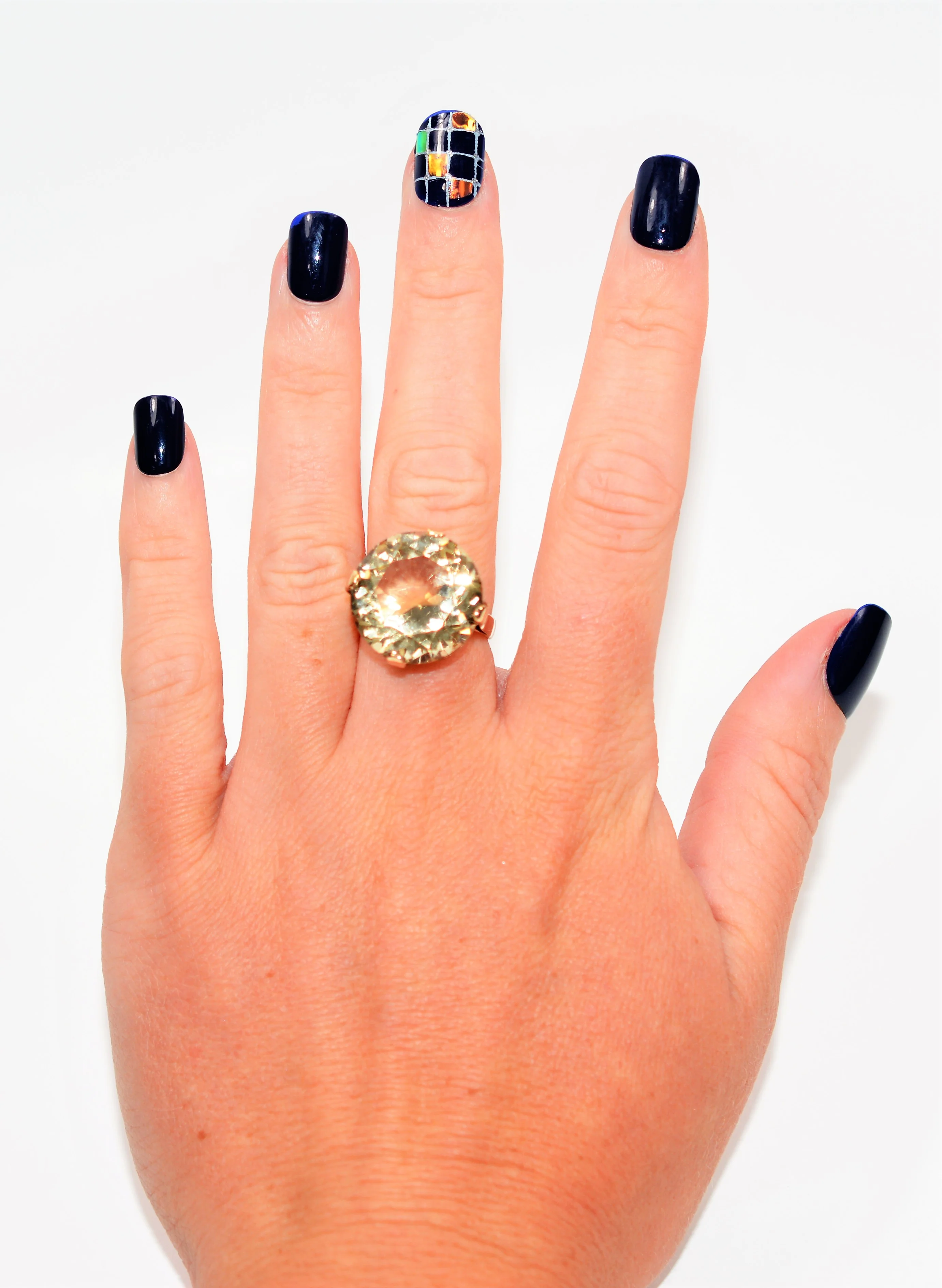 Natural Smoky Quartz Ring 14K Solid Gold 17.13ct Smoky Topaz Ring Solitaire Ring Cocktail Ring Statement Ring Birthstone Ring Women's Ring - Image 2