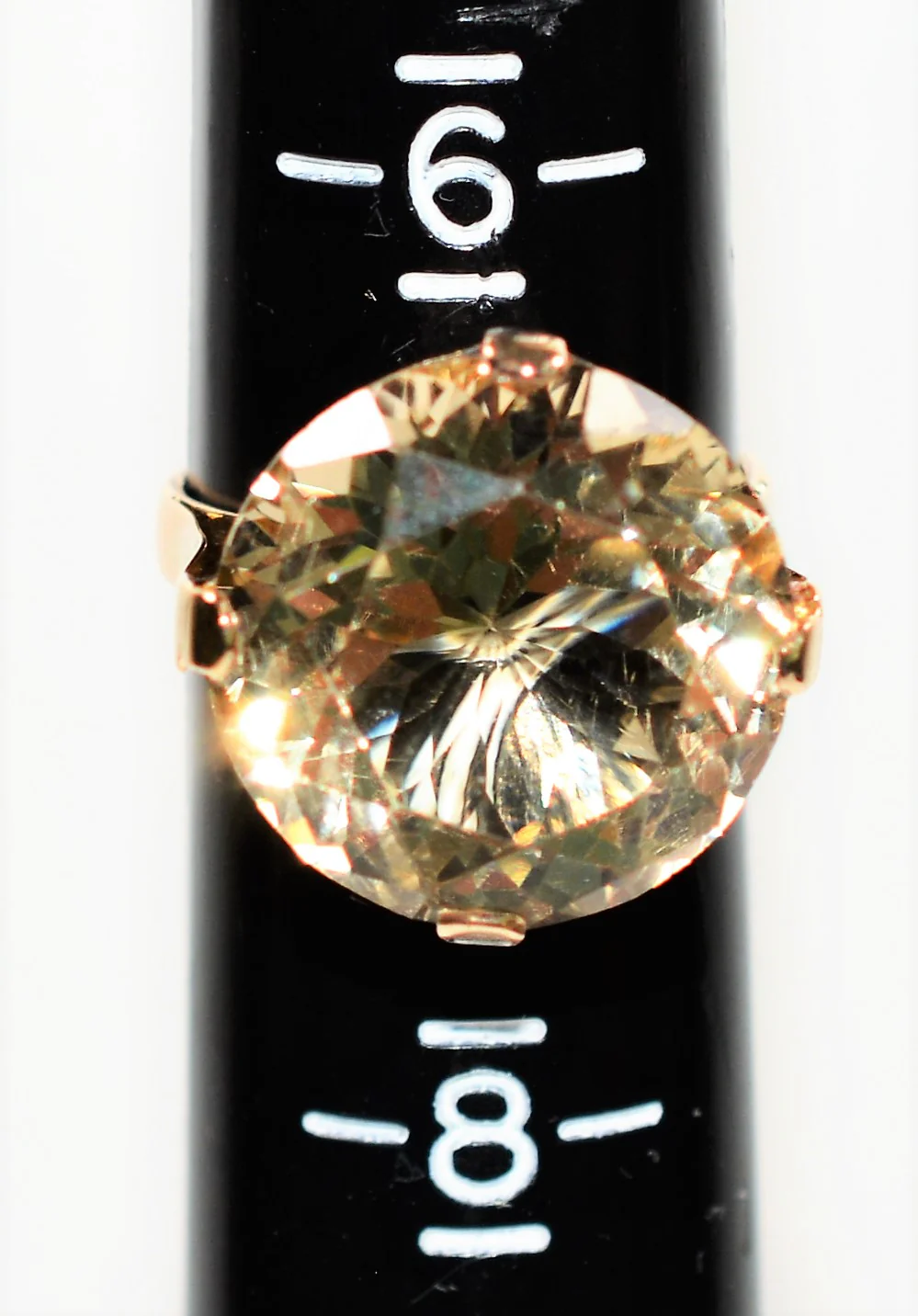 Natural Smoky Quartz Ring 14K Solid Gold 17.13ct Smoky Topaz Ring Solitaire Ring Cocktail Ring Statement Ring Birthstone Ring Women's Ring - Image 9