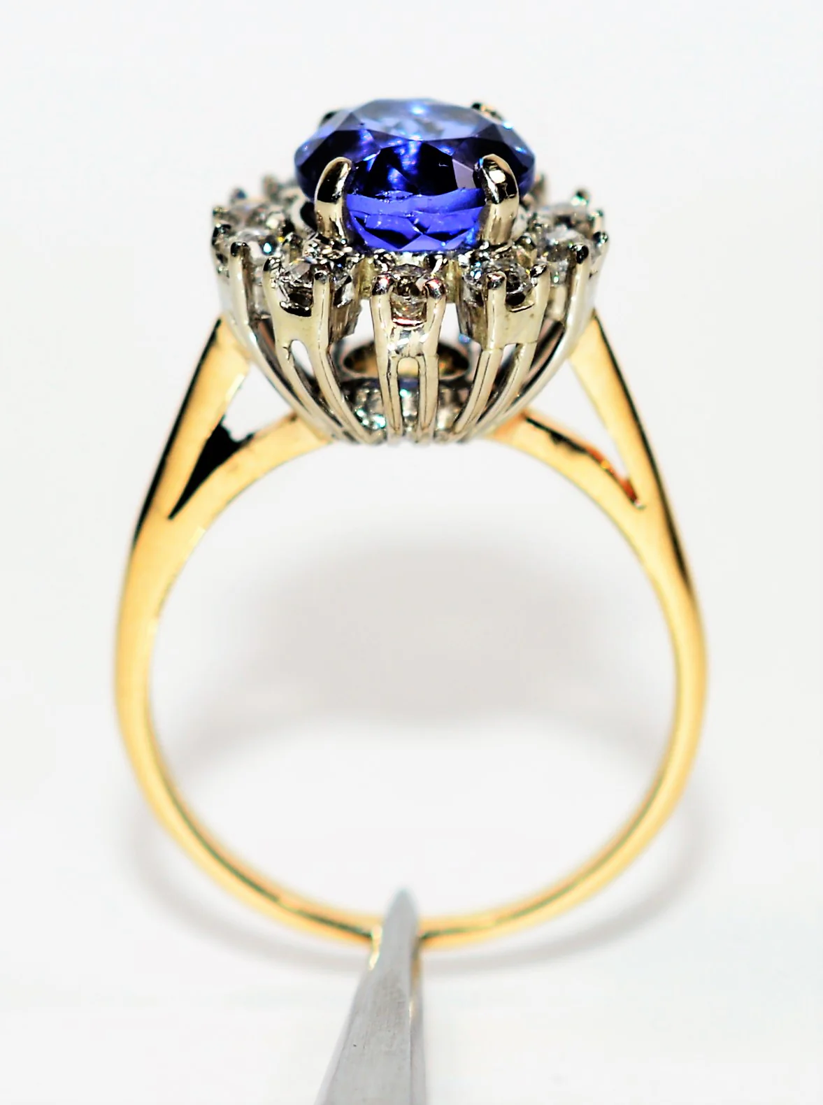 Certified Natural D'Block Tanzanite & Diamond Ring 14K Solid Gold 2.92tcw Engagement Ring Statement Ring Cocktail Ring Womens Ring Jewellery - Image 4