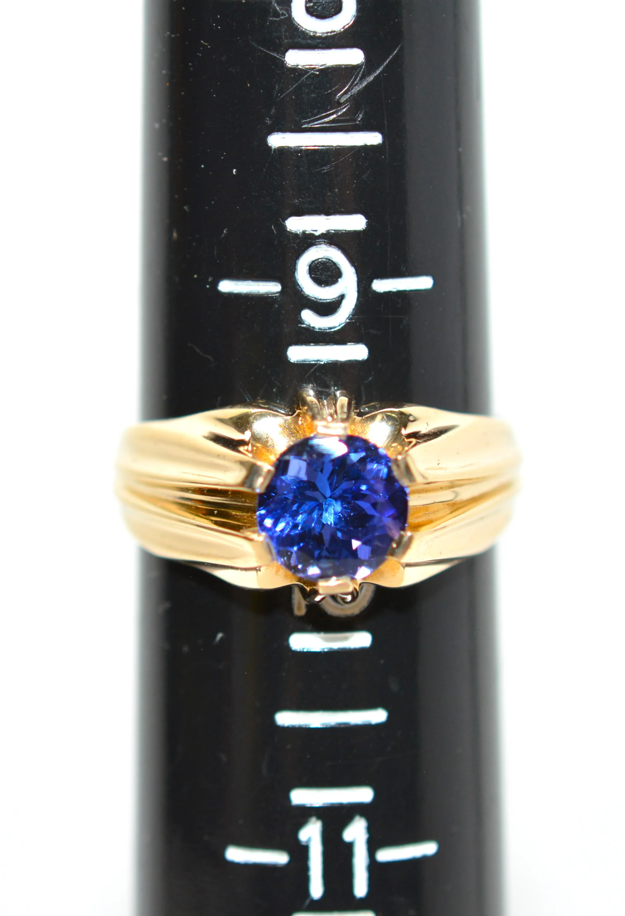 Certified Natural D'Block Tanzanite 14K Gold 1.72ct Mens Ring Solitaire Ring Gents Ring Vintage Ring Blue Purple Gemstone Violet Cocktail - Image 10