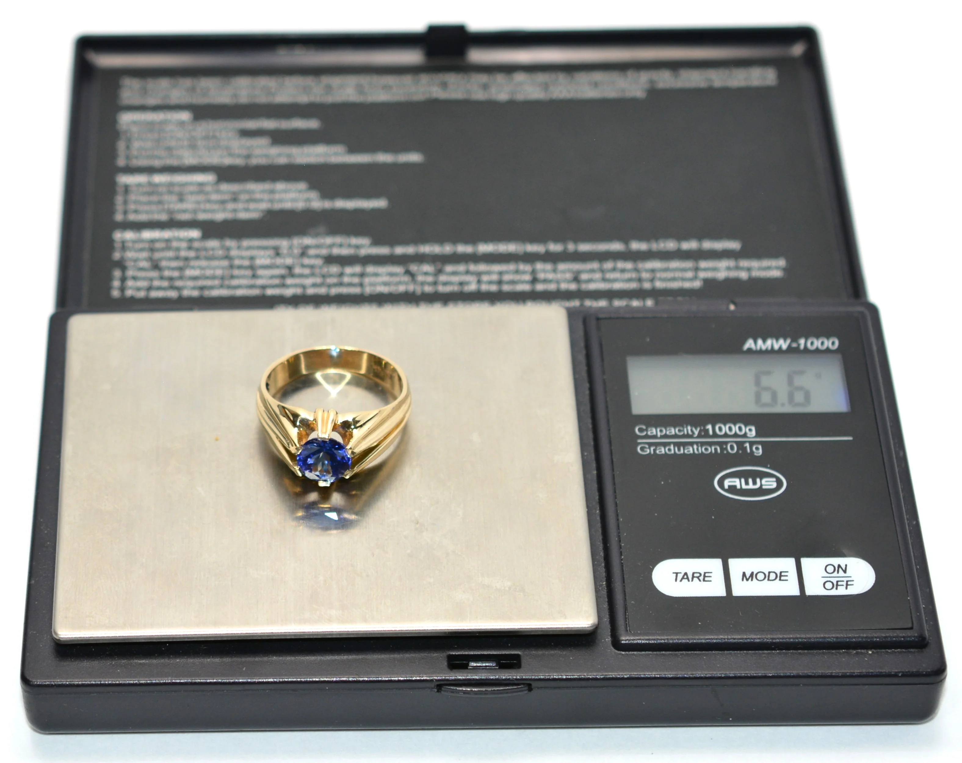 Certified Natural D'Block Tanzanite 14K Gold 1.72ct Mens Ring Solitaire Ring Gents Ring Vintage Ring Blue Purple Gemstone Violet Cocktail - Image 12