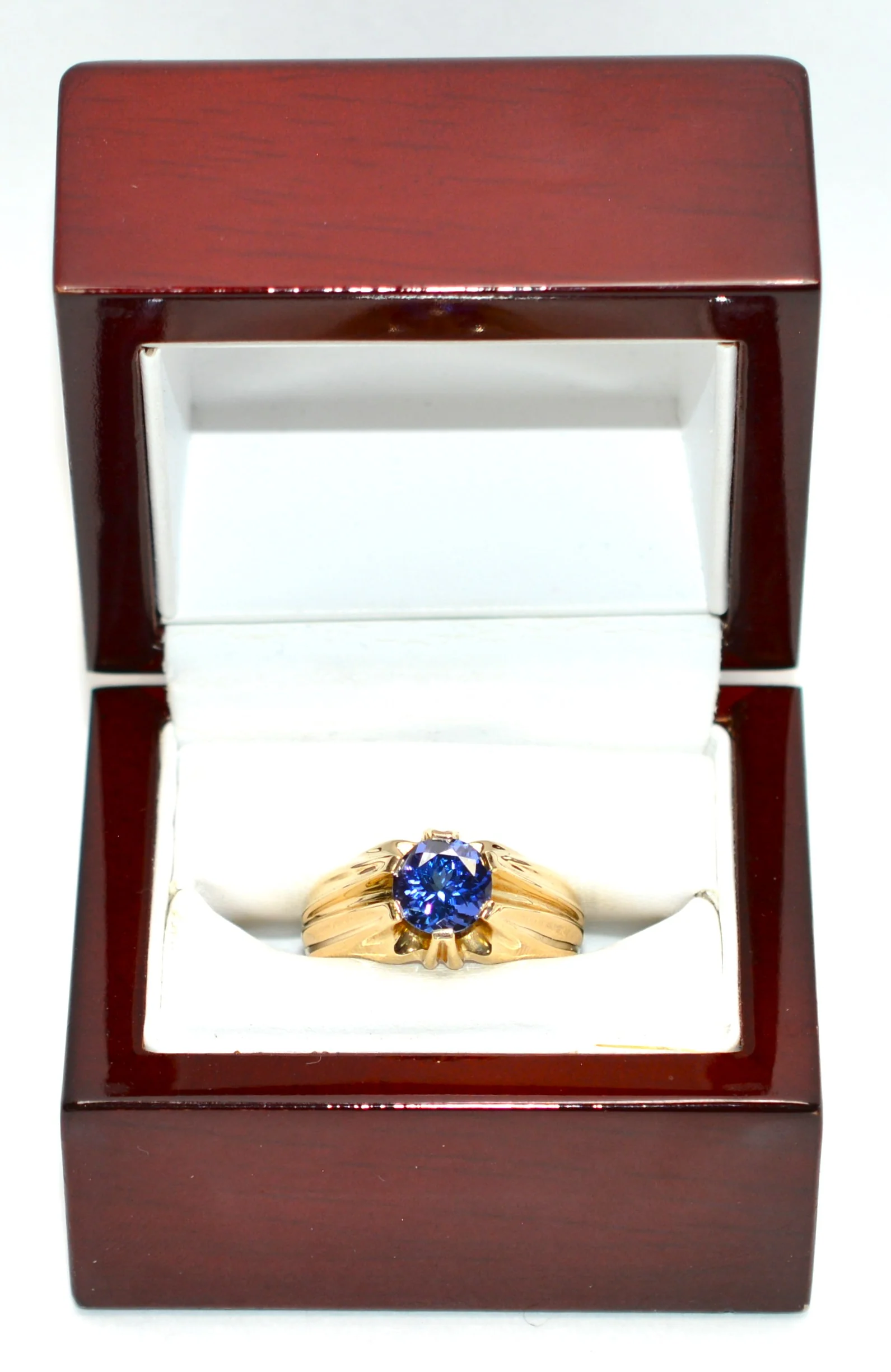 Certified Natural D'Block Tanzanite 14K Gold 1.72ct Mens Ring Solitaire Ring Gents Ring Vintage Ring Blue Purple Gemstone Violet Cocktail - Image 13