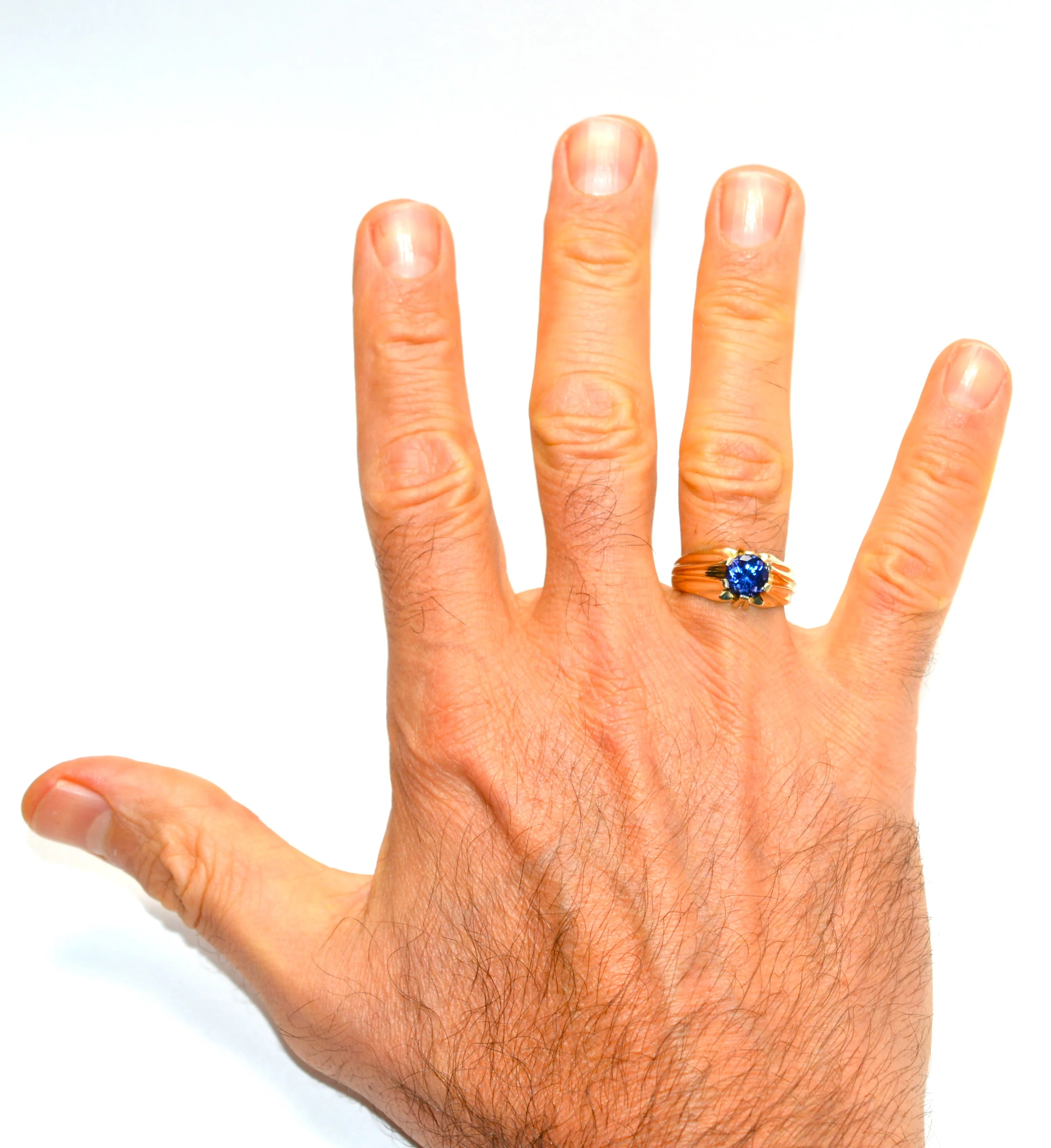 Certified Natural D'Block Tanzanite 14K Gold 1.72ct Mens Ring Solitaire Ring Gents Ring Vintage Ring Blue Purple Gemstone Violet Cocktail - Image 3