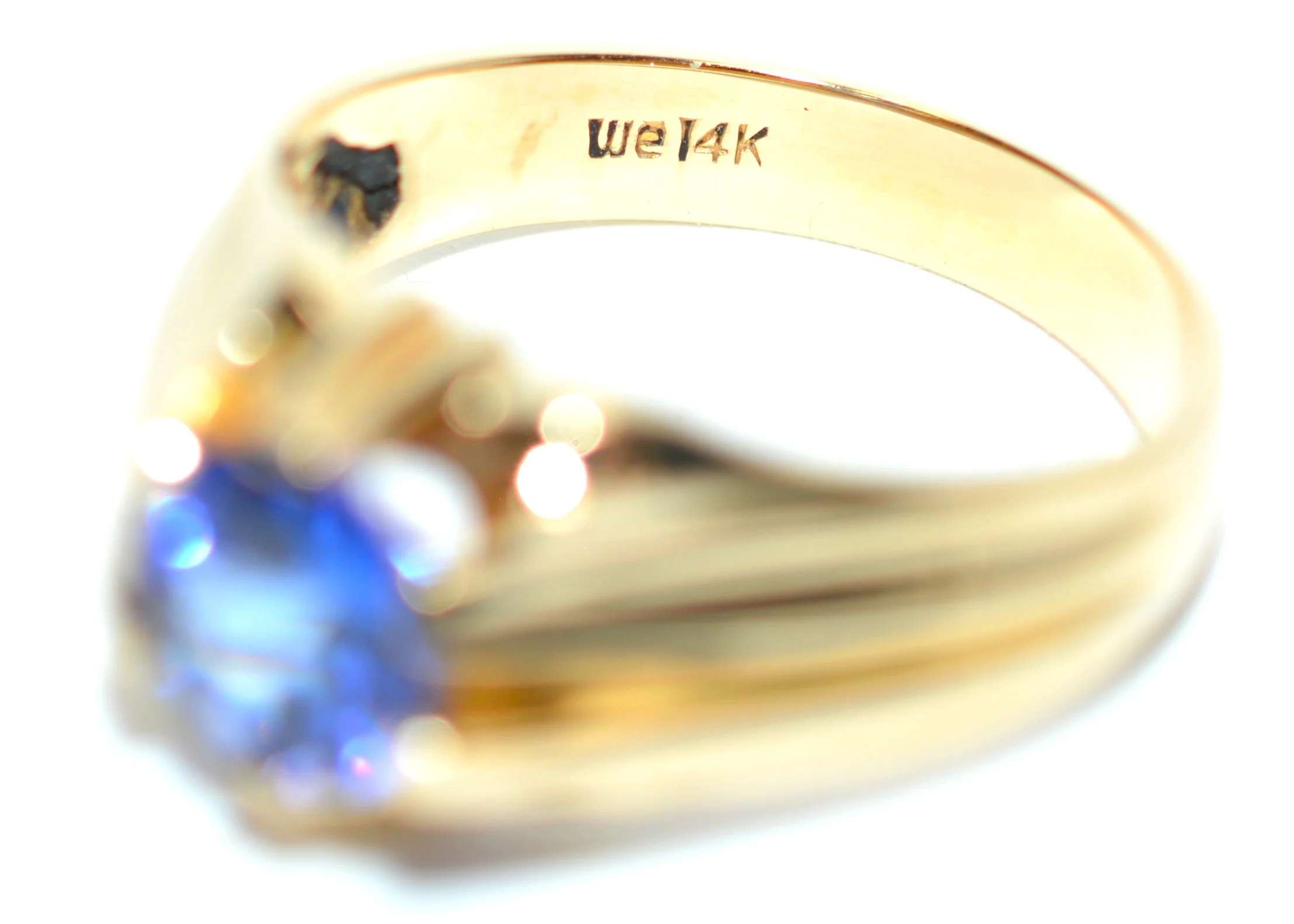 Certified Natural D'Block Tanzanite 14K Gold 1.72ct Mens Ring Solitaire Ring Gents Ring Vintage Ring Blue Purple Gemstone Violet Cocktail - Image 7