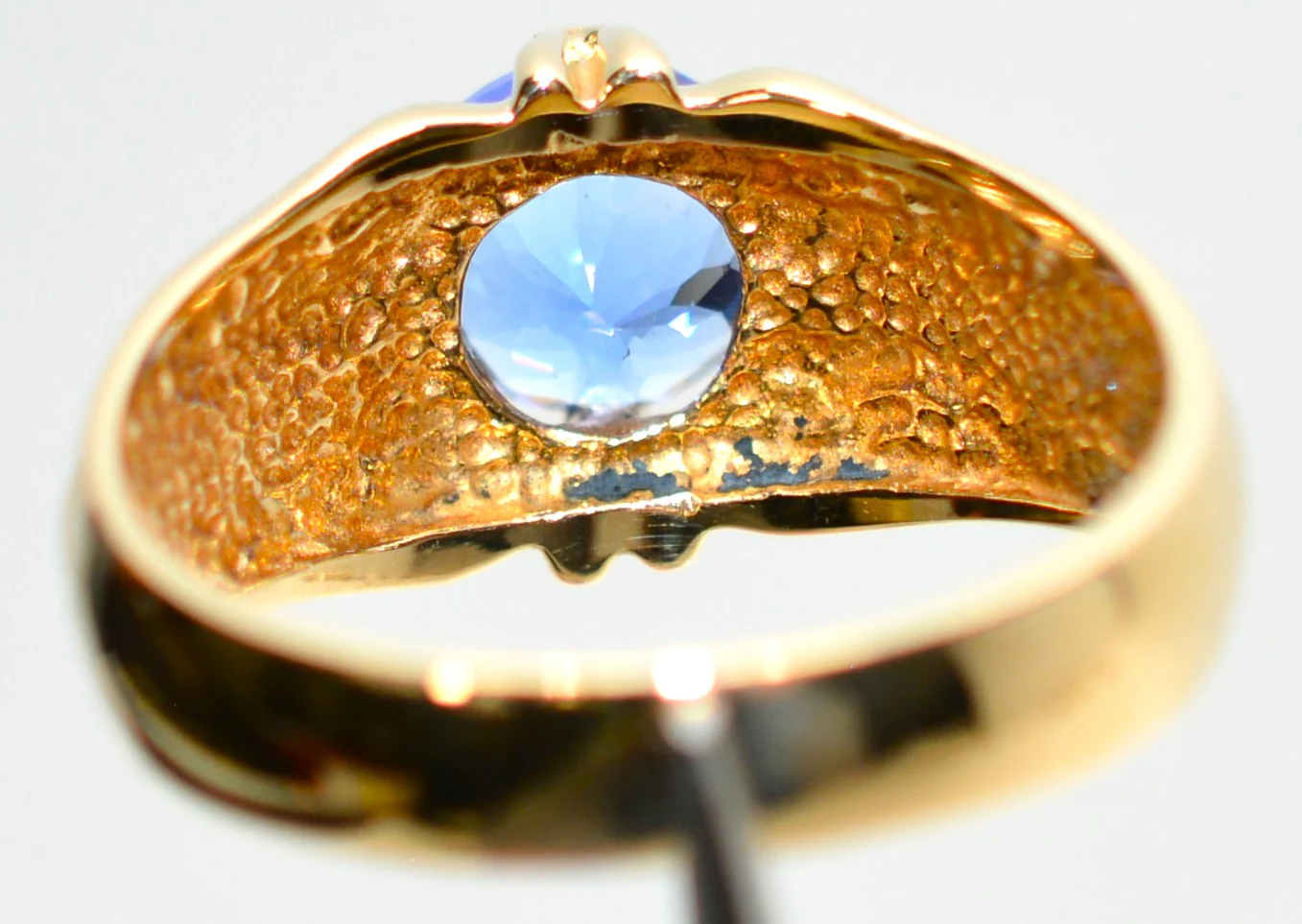 Certified Natural D'Block Tanzanite 14K Gold 1.72ct Mens Ring Solitaire Ring Gents Ring Vintage Ring Blue Purple Gemstone Violet Cocktail - Image 8