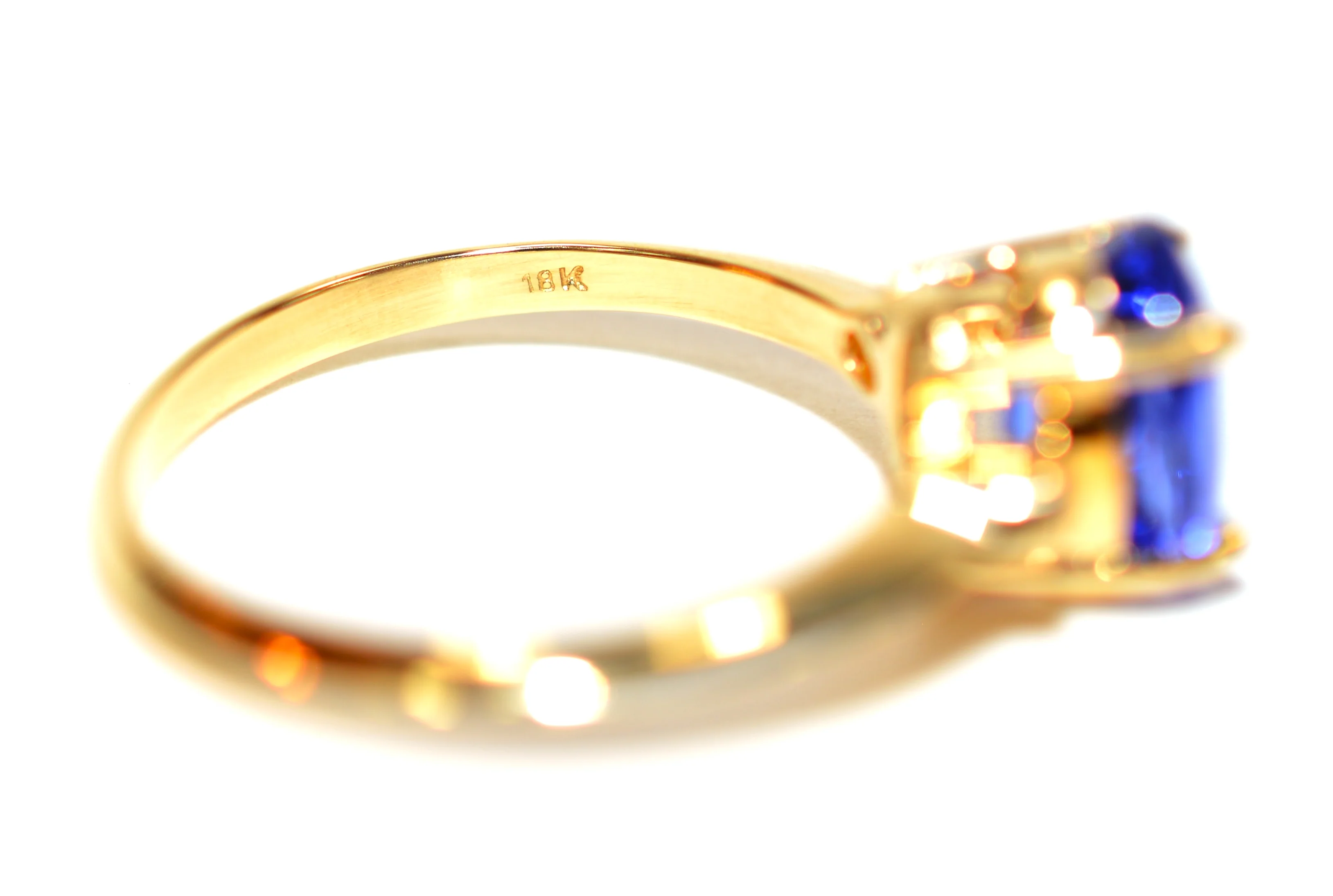 Certified Natural D'Block Tanzanite & Diamond Ring 18K Solid Gold 1.94tcw Gemstone Ring Birthstone Ring Engagement Ring Cocktail Ring Estate - Image 7