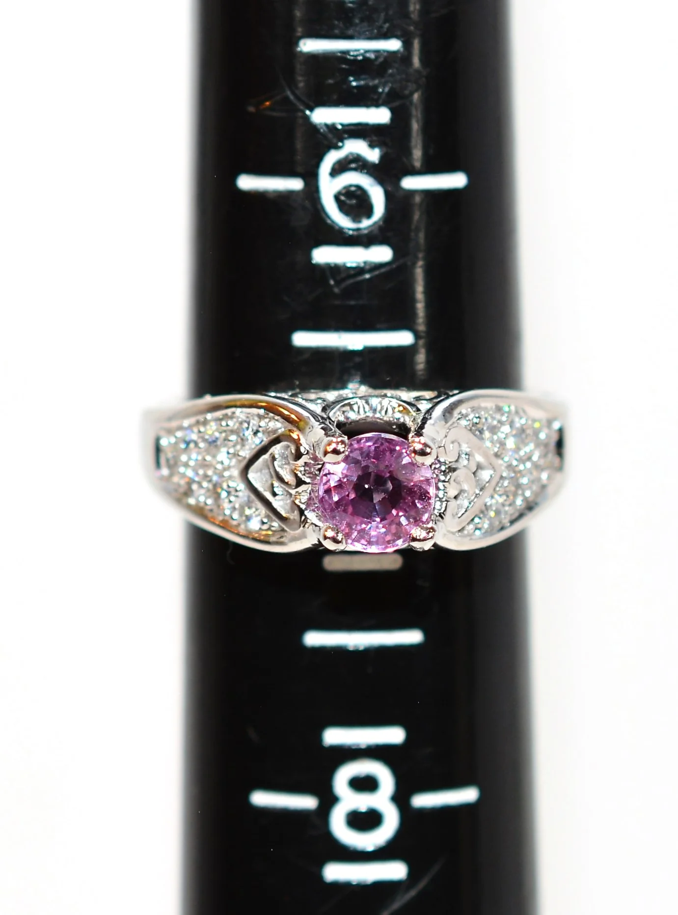 Certified Natural Padparadscha Sapphire & Diamond Ring 14K Solid White Gold 1.30tcw Engagement Ring Cocktail Ring Statement Ring Bridal Ring - Image 10