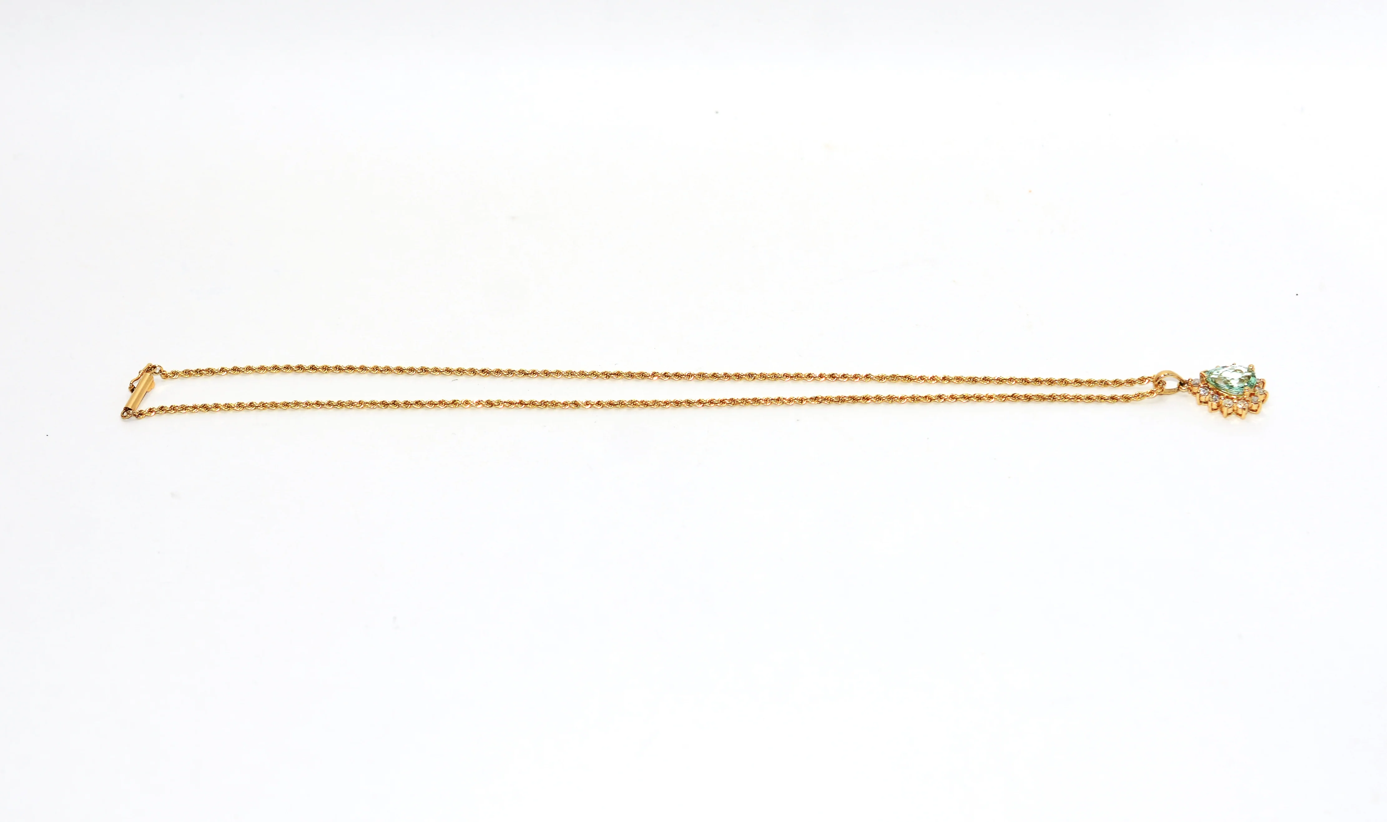 Certified Natural Paraiba Tourmaline & Diamond Necklace 14K Solid Gold 2.32tcw Pendant Necklace Paraiba Necklace Tourmaline Necklace Estate - Image 5