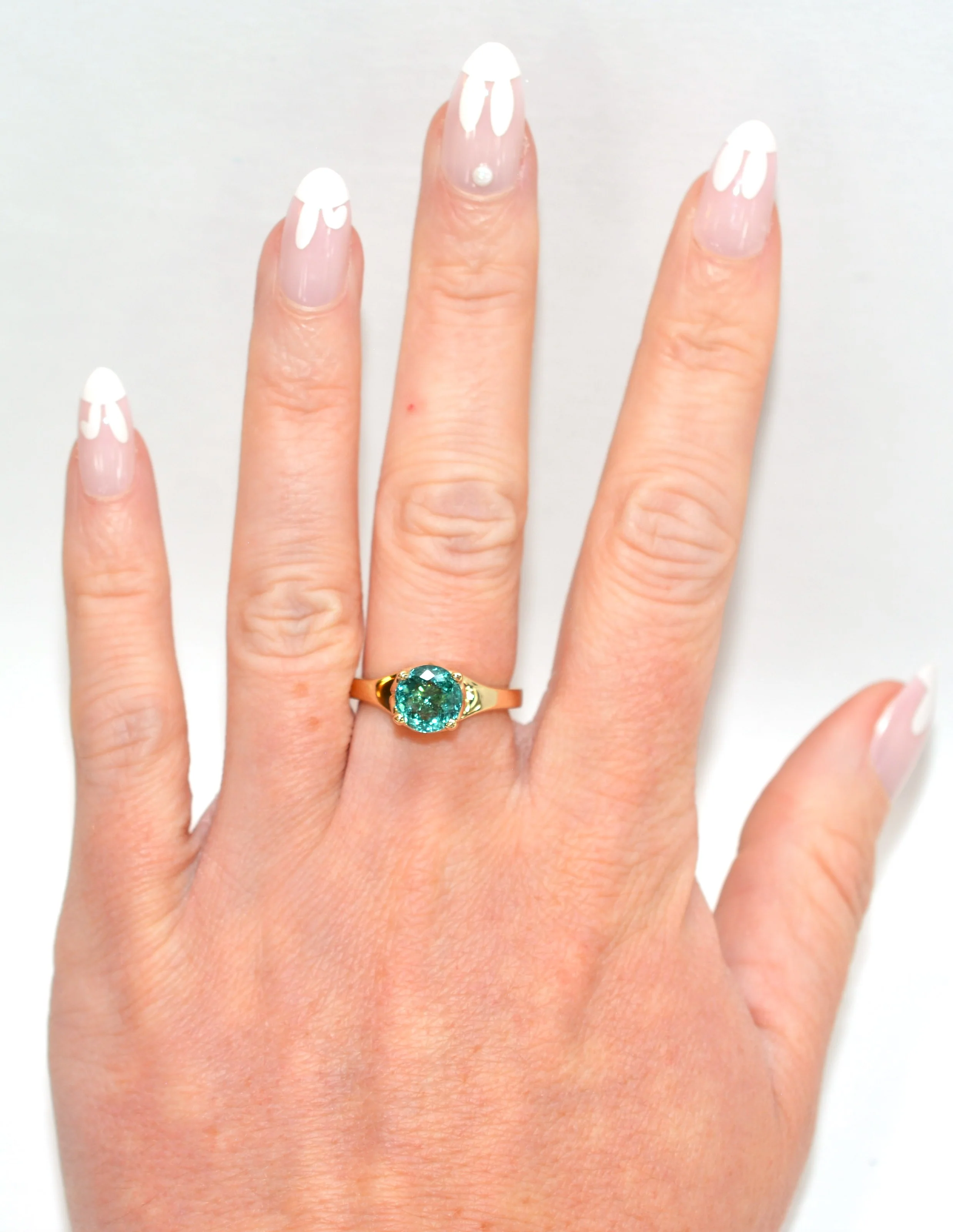 Certified Natural Paraiba Tourmaline Ring 14K Solid Gold 2.10ct Solitaire Gemstone Estate Jewelry Vintage Engagement Tulip Ladies Birthstone - Image 3