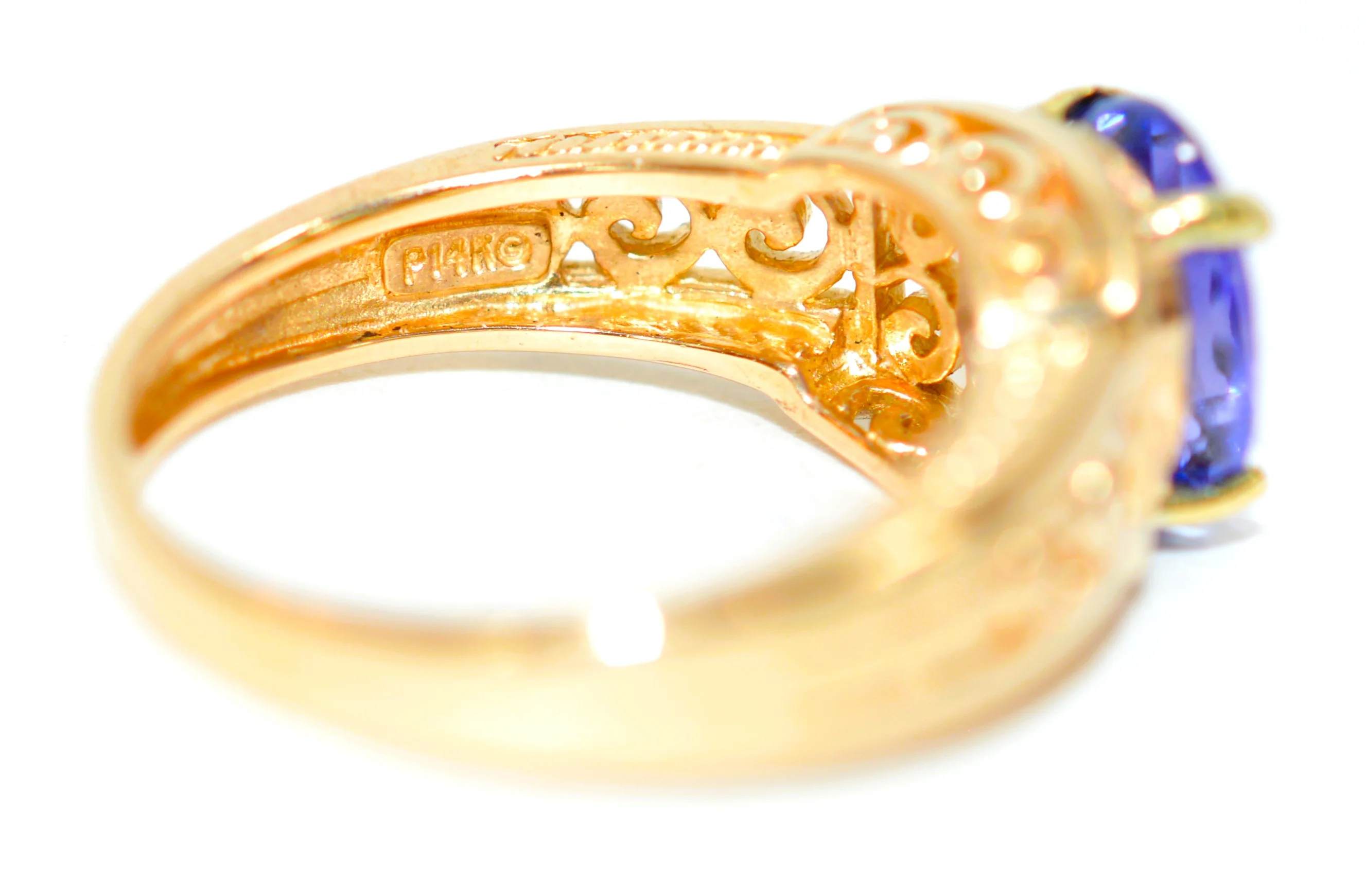 Certified Natural Tanzanite Ring 14K Solid Gold 2.69ct Solitaire Ring Vintage Ring December Birthstone Ring Estate Jewelry Jewellery - Image 7