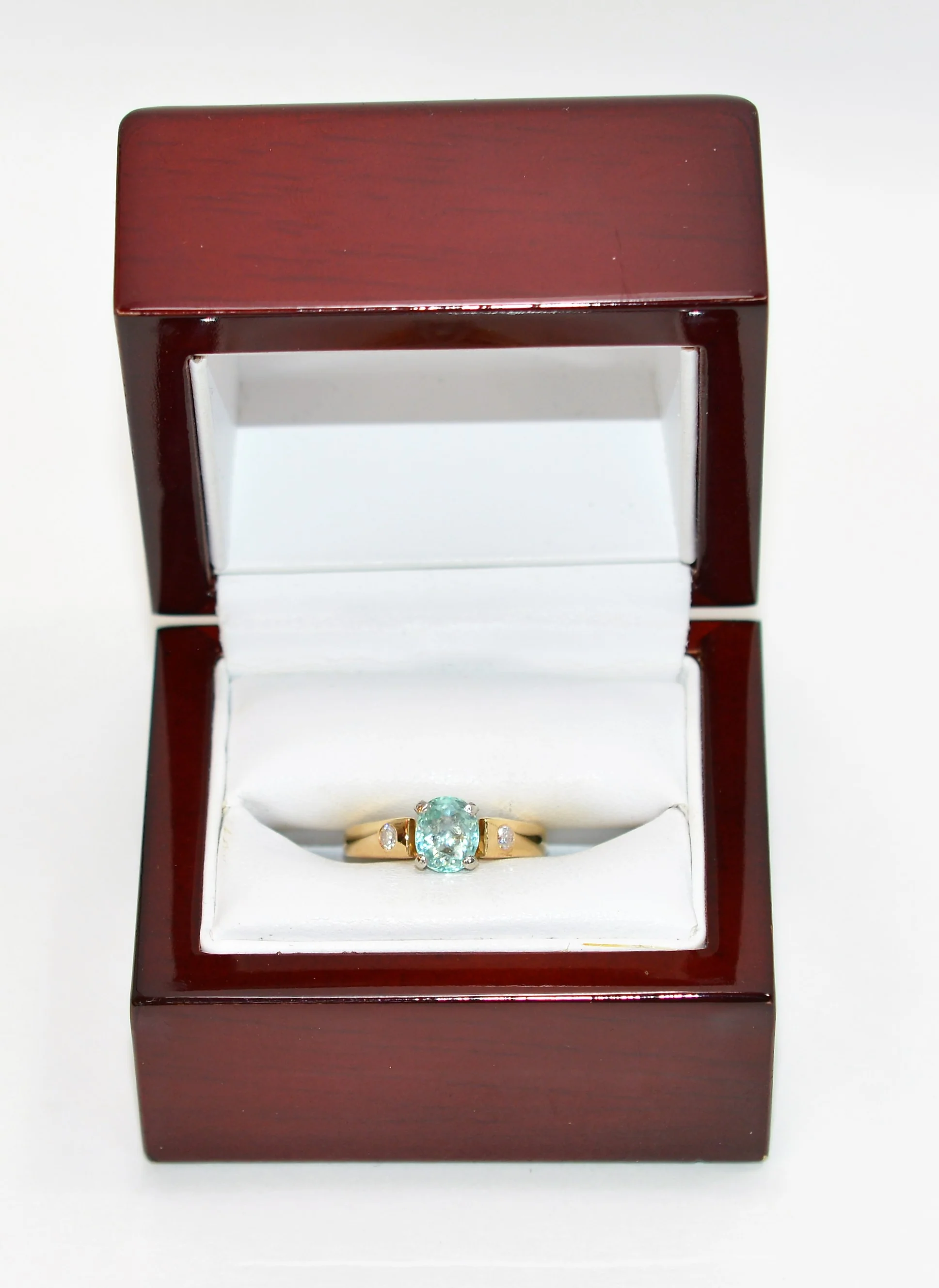 Certified Natural Paraiba Tourmaline & Diamond Ring 14K Solid Gold 1.18tcw Gemstone Engagement Fine Estate Jewelry - Image 13