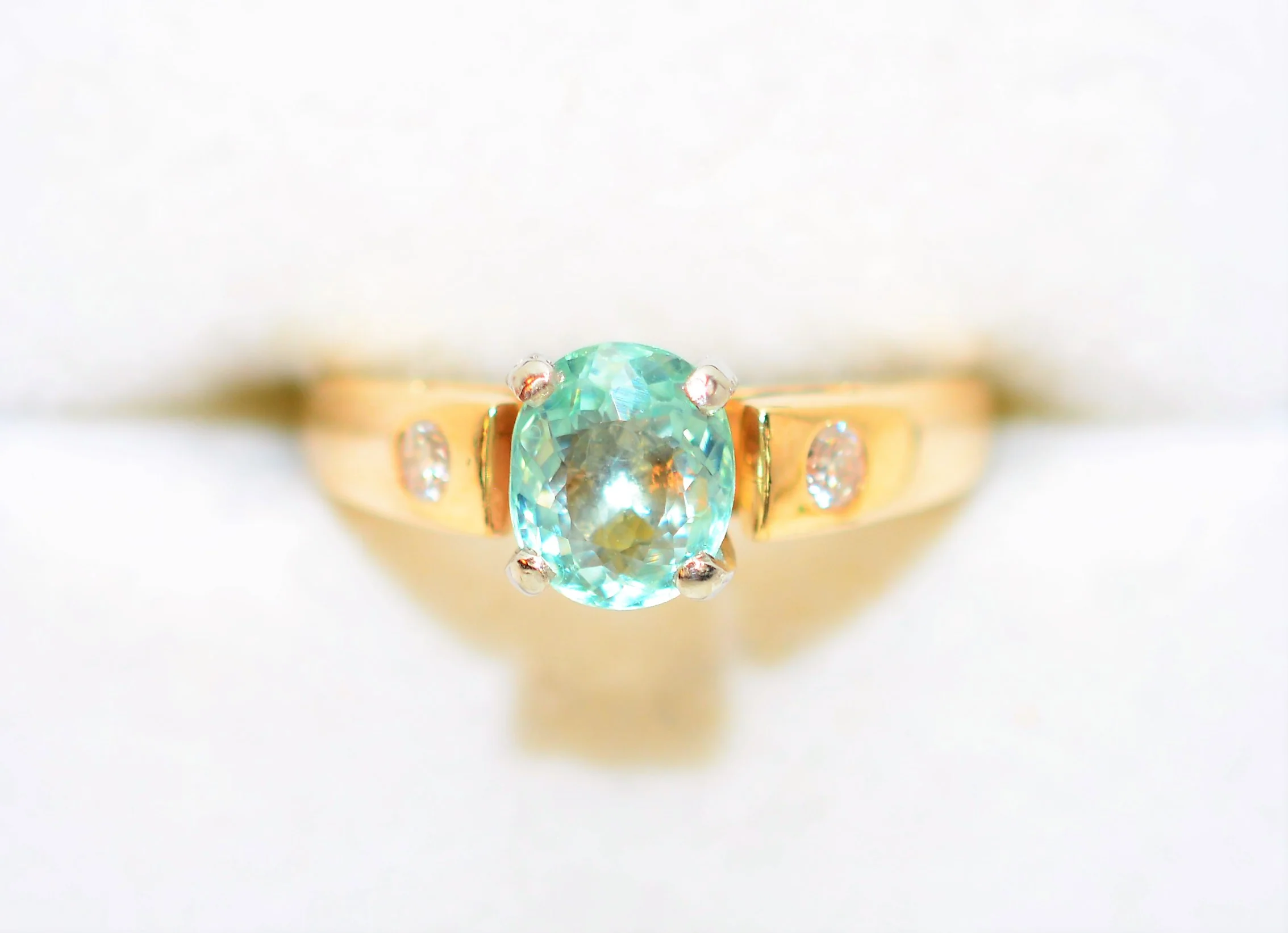 Certified Natural Paraiba Tourmaline & Diamond Ring 14K Solid Gold 1.18tcw Gemstone Engagement Fine Estate Jewelry - Image 6