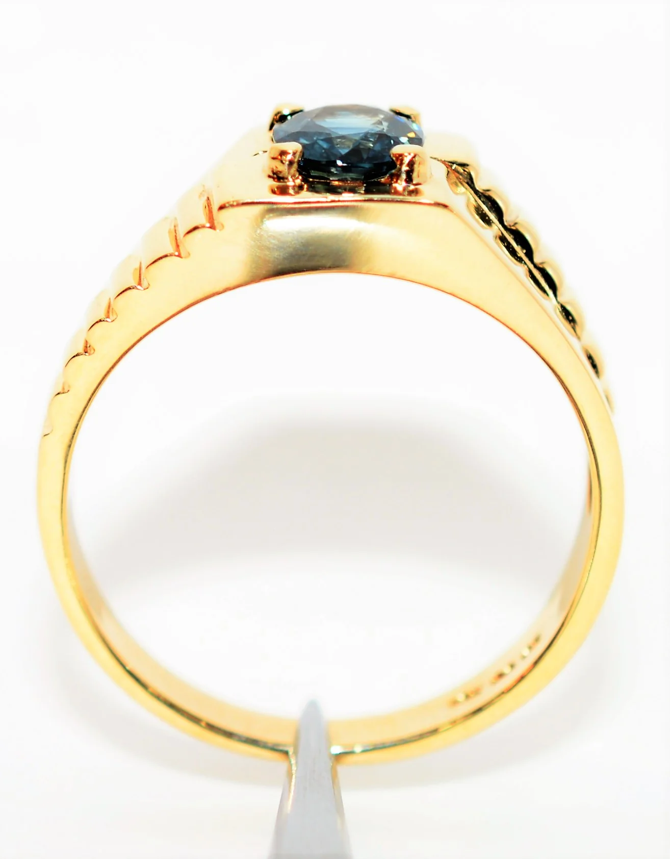 Natural Ceylon Sapphire Ring 10K Solid Gold 1.59ct Sri Lankan Sapphire Ring Solitaire Ring Gemstone Ring Statement Ring Men's Ring Jewellery - Image 3