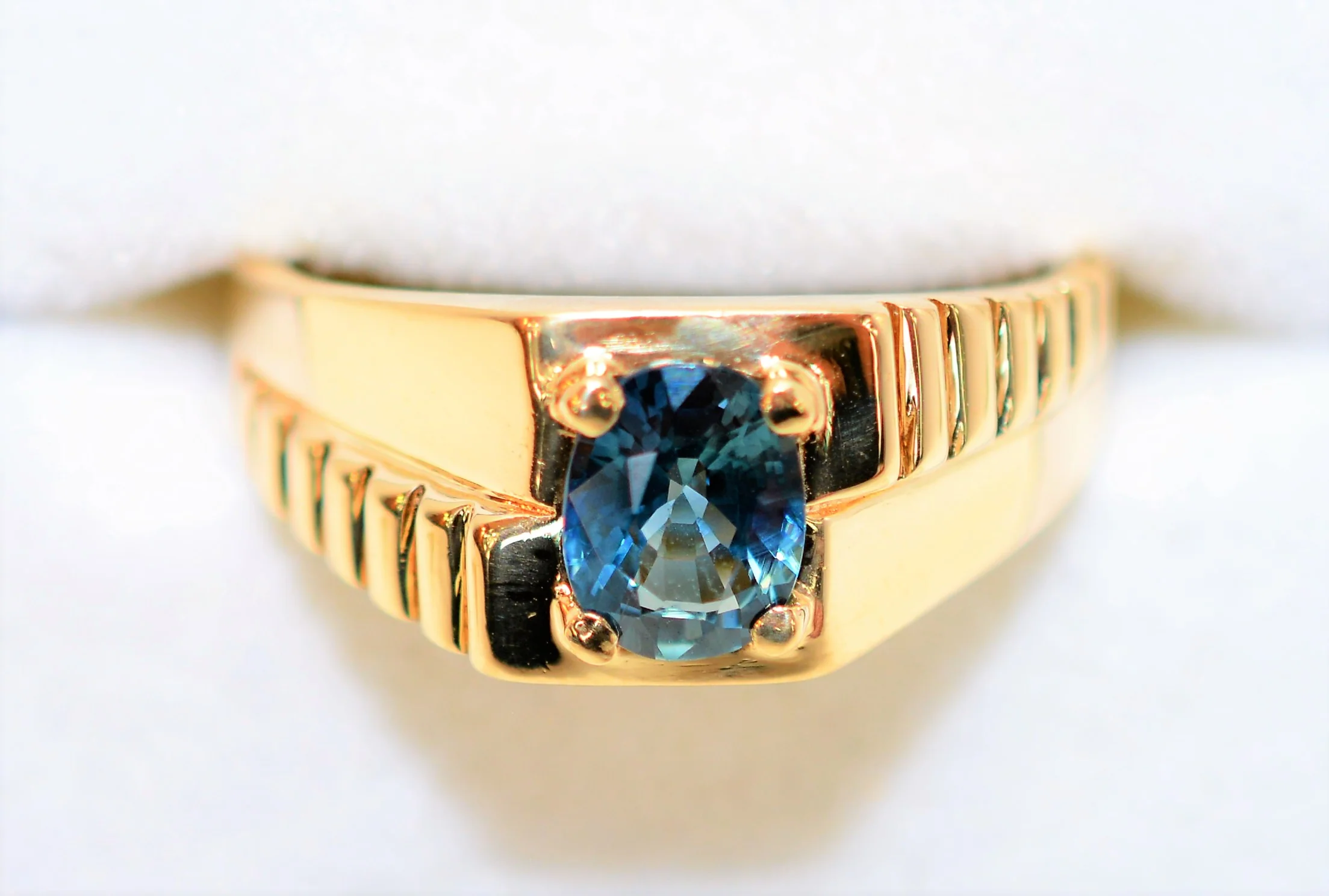 Natural Ceylon Sapphire Ring 10K Solid Gold 1.59ct Sri Lankan Sapphire Ring Solitaire Ring Gemstone Ring Statement Ring Men's Ring Jewellery - Image 5