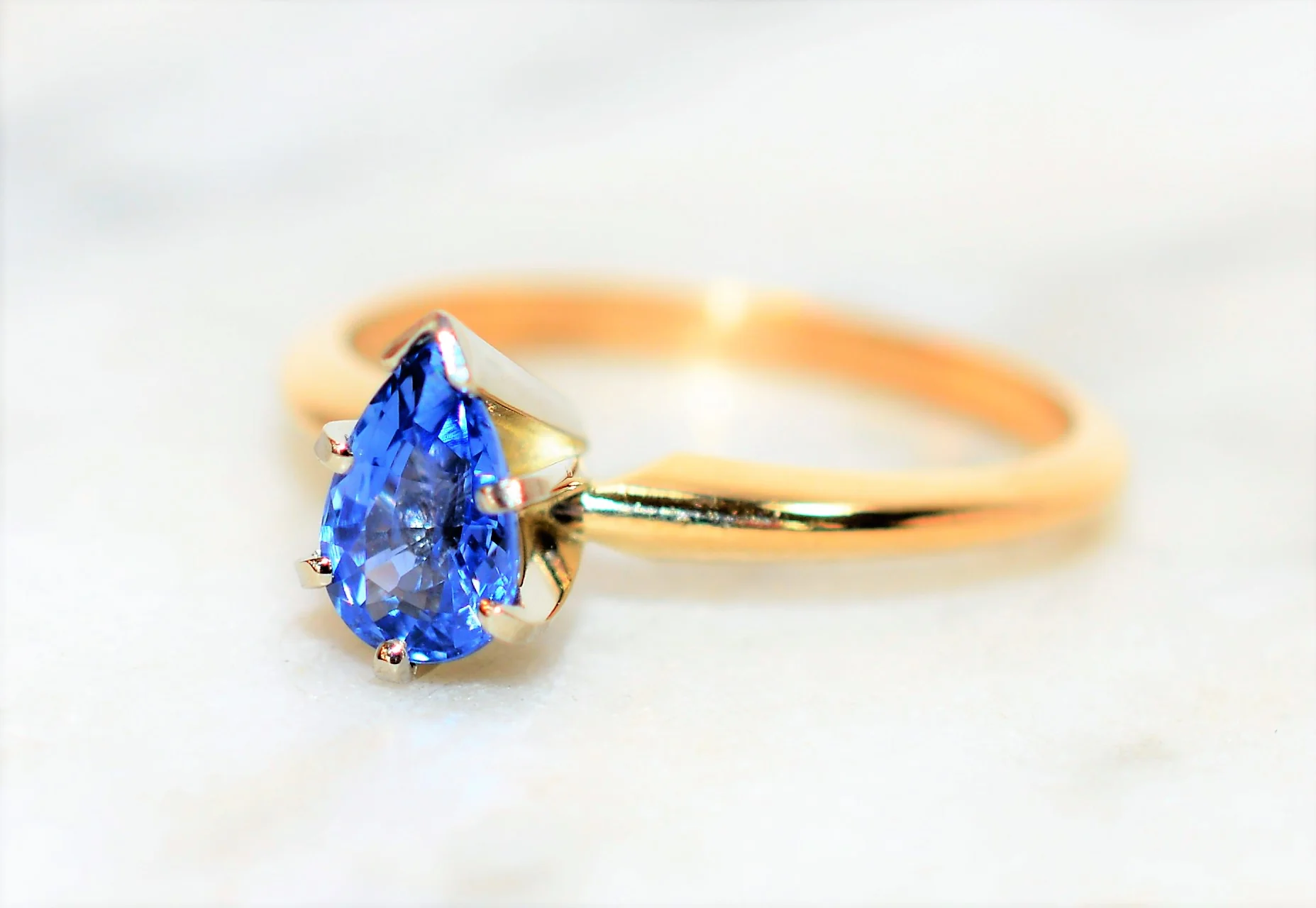 Natural Ceylon Sapphire Ring 14K Solid Gold .87ct Sri Lankan Sapphire Ring Engagement Ring Solitaire Ring Bridal Jewelry Sapphire Engagement - Image 8