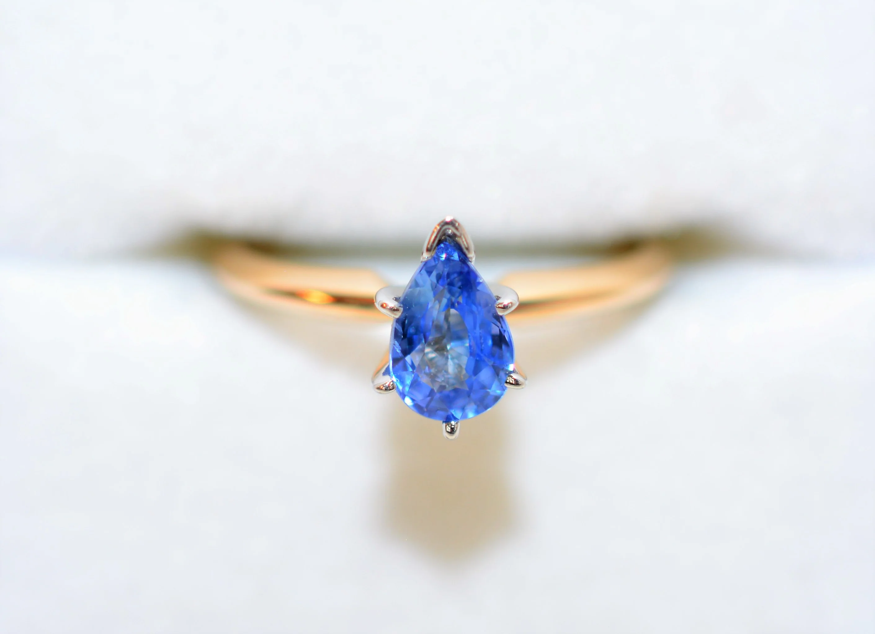 Natural Ceylon Sapphire Ring 14K Solid Gold .85ct Sri Lankan Sapphire Ring Solitaire Ring Engagement Ring Bridal Jewelry Wedding Ring Promise - Image 5