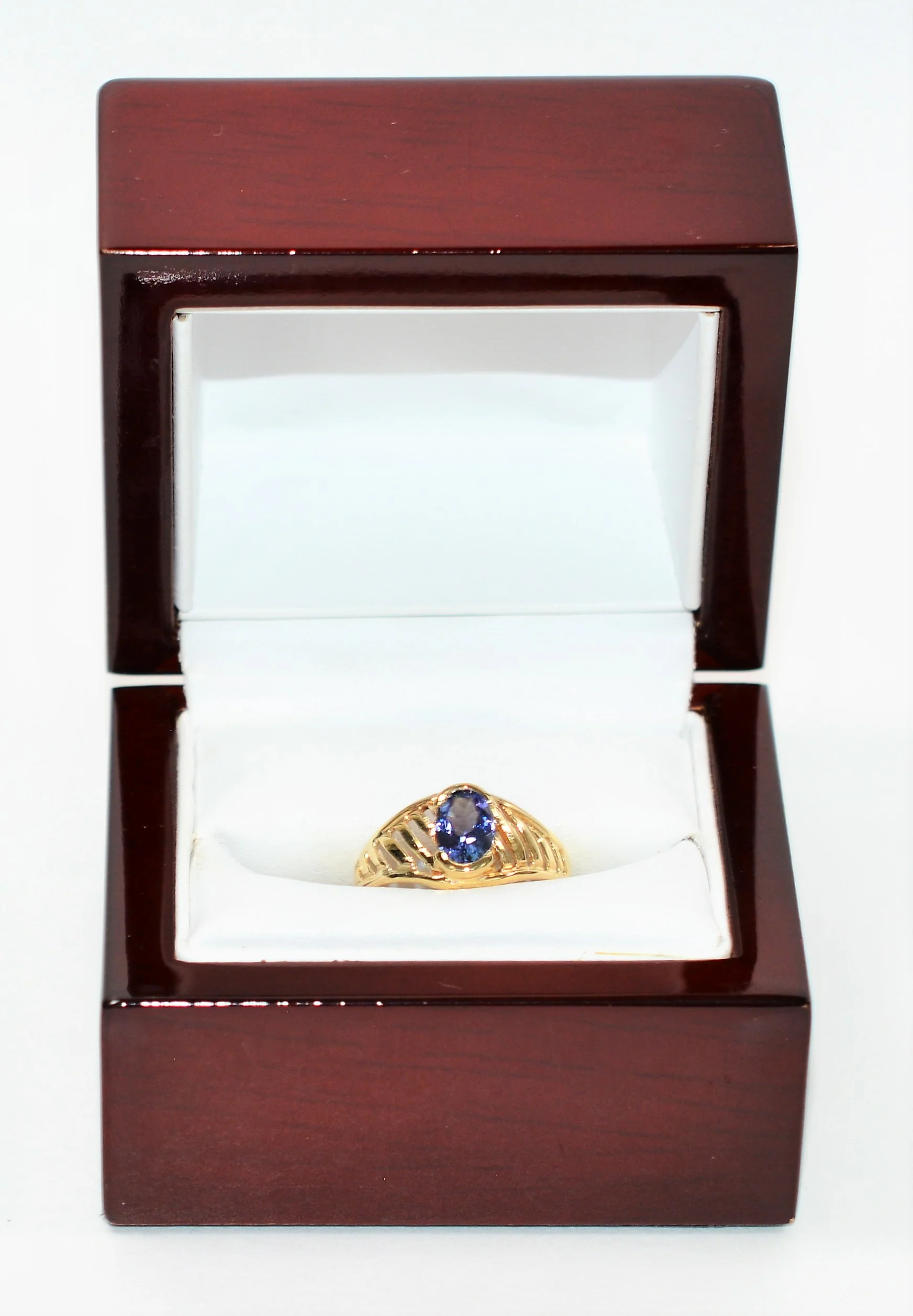 Natural Tanzanite Ring 14K Solid Gold .79ct Solitaire Ring Statement Ring Cocktail Ring Vintage Ring December Birthstone Ring Estate Jewelry - Image 12