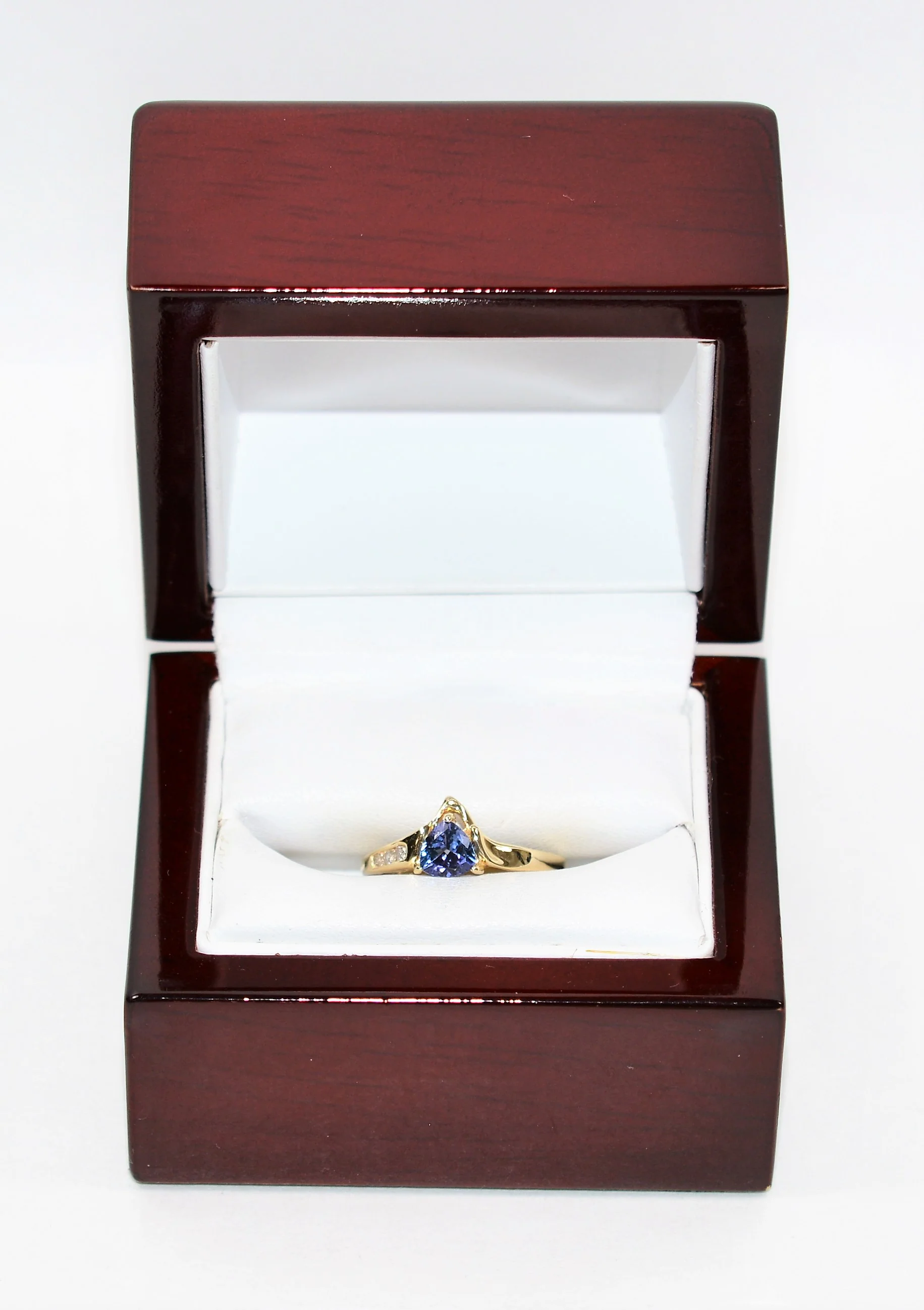 Natural Tanzanite & Diamond Ring 10K Solid Gold .49tcw Tanzanite Ring Vintage Ring December Birthstone Ring Fine Jewelry Ladies Ring Estate - Image 12