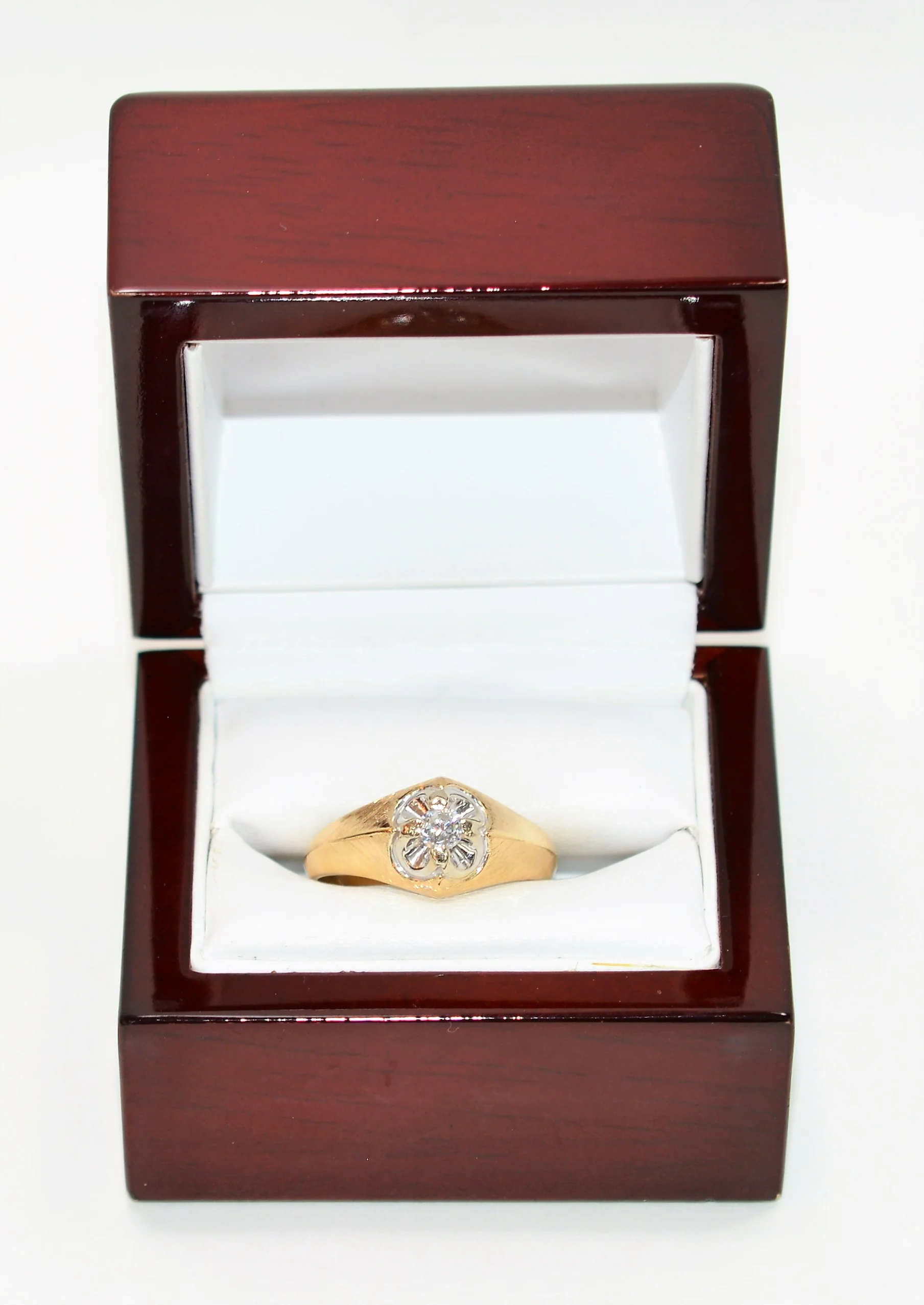 Natural Diamond Ring 14K Solid Gold .25ct Solitaire Ring Men's Ring Statement Ring Cocktail Ring Vintage Ring Estate Ring Estate Jewelry - Image 12