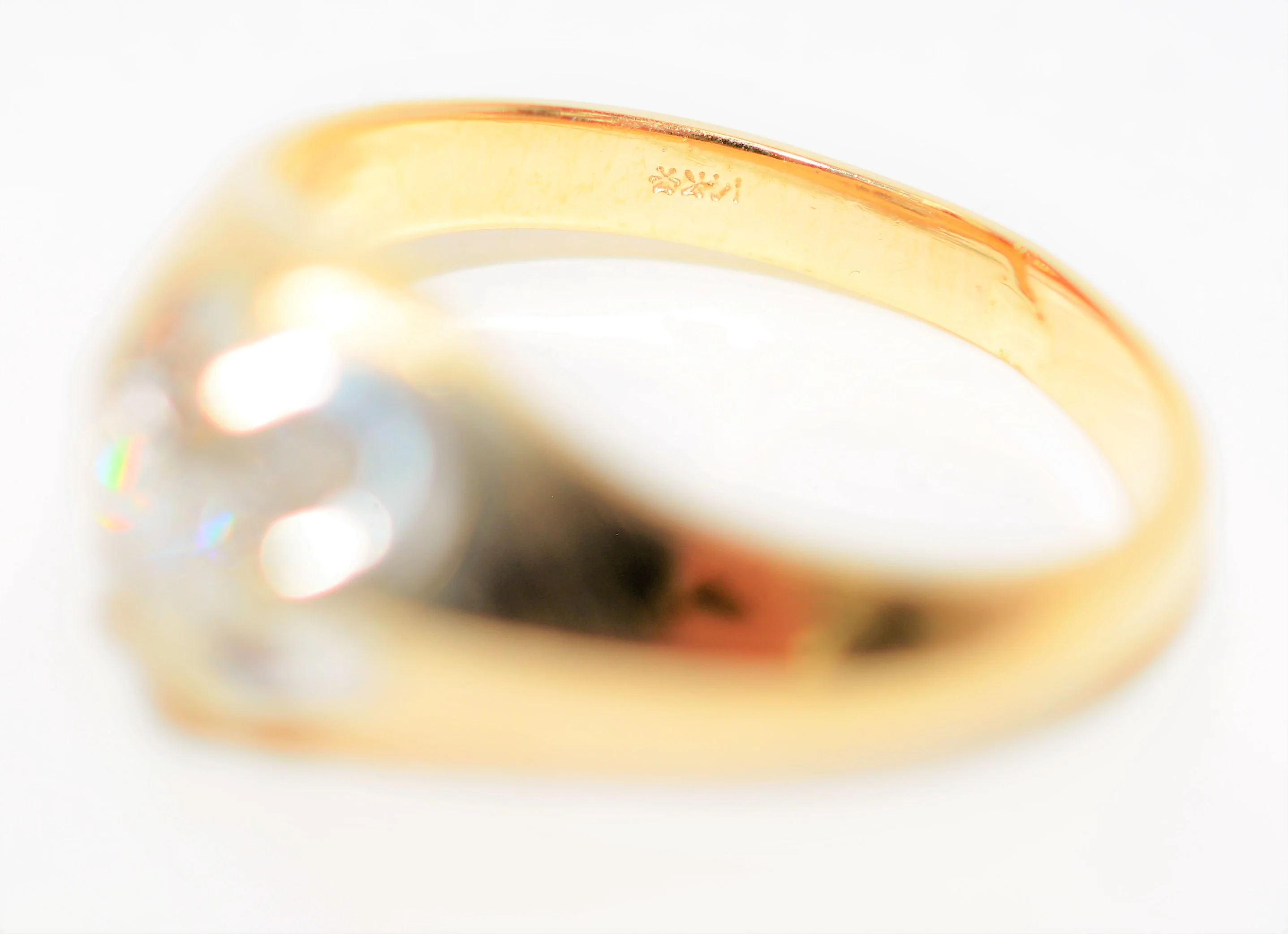 Natural Diamond Ring 14K Solid Gold .25ct Solitaire Ring Men's Ring Statement Ring Cocktail Ring Vintage Ring Estate Ring Estate Jewelry - Image 6