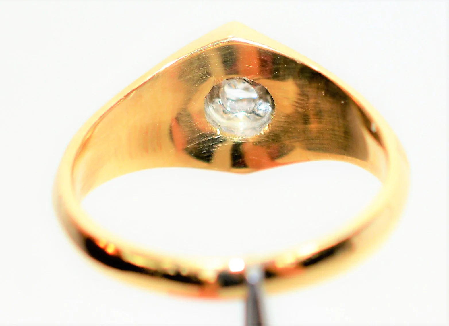 Natural Diamond Ring 14K Solid Gold .25ct Solitaire Ring Men's Ring Statement Ring Cocktail Ring Vintage Ring Estate Ring Estate Jewelry - Image 7
