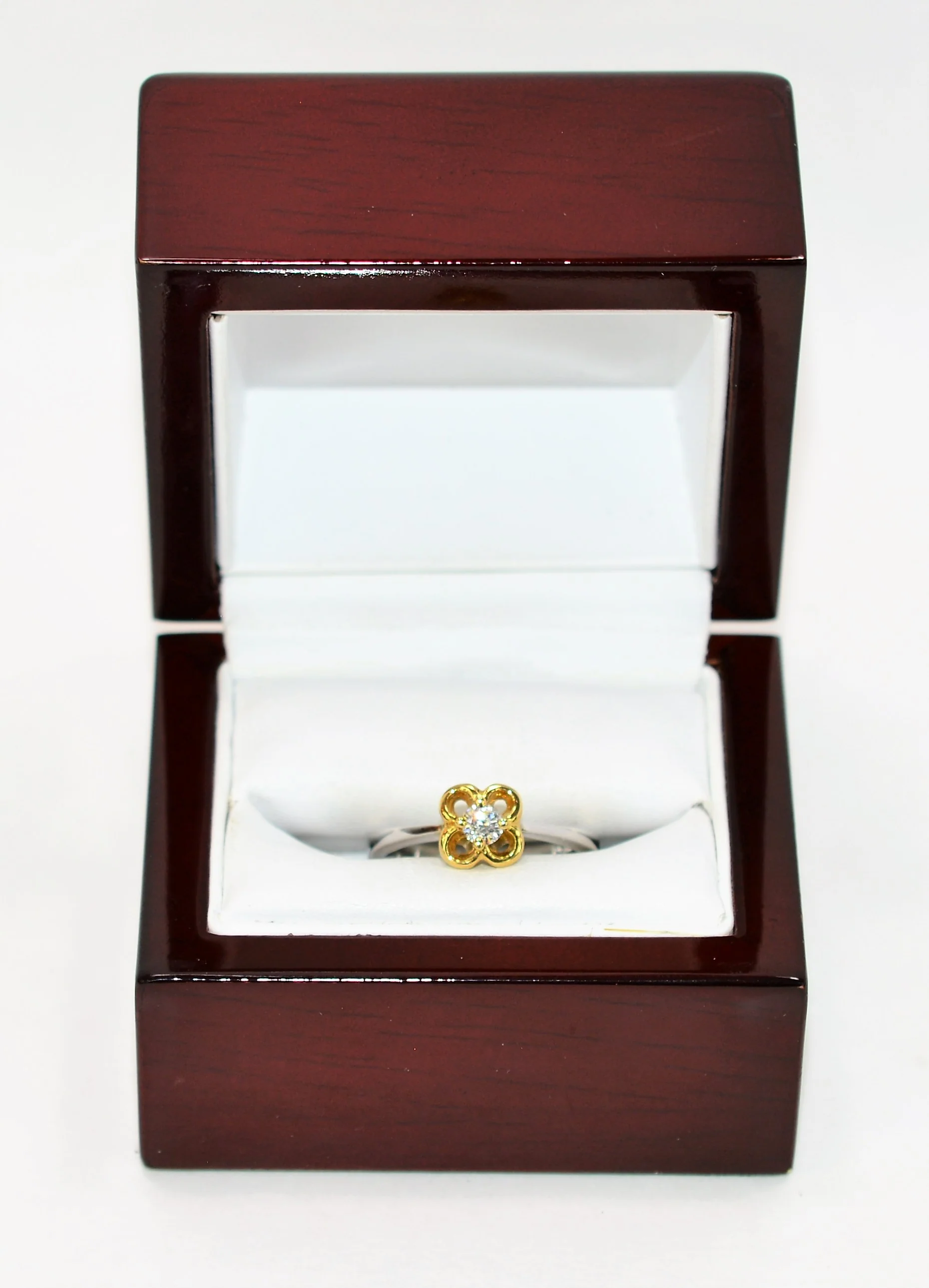 Natural Diamond Ring 18K Solid Gold .27ct Solitaire Ring Engagement Ring Flower Ring Promise Ring Wedding Ring Ladies Ring Fine Women's Ring - Image 12