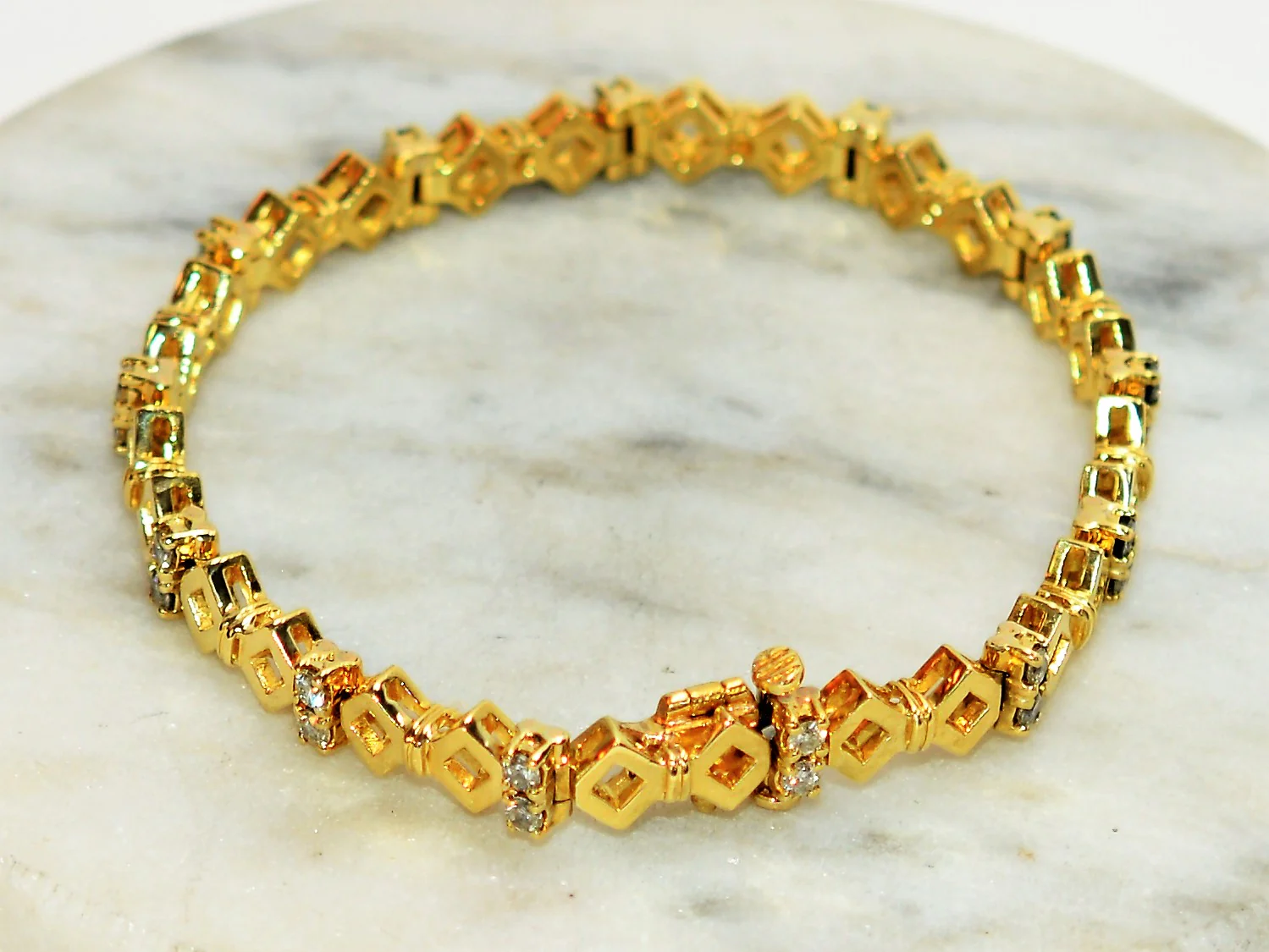 Natural Diamond Bracelet 18K Solid Gold 1.56tcw Tennis Bracelet Estate Bracelet Vintage Bracelet Bridal Wedding Jewelry Jewellery Statement - Image 11