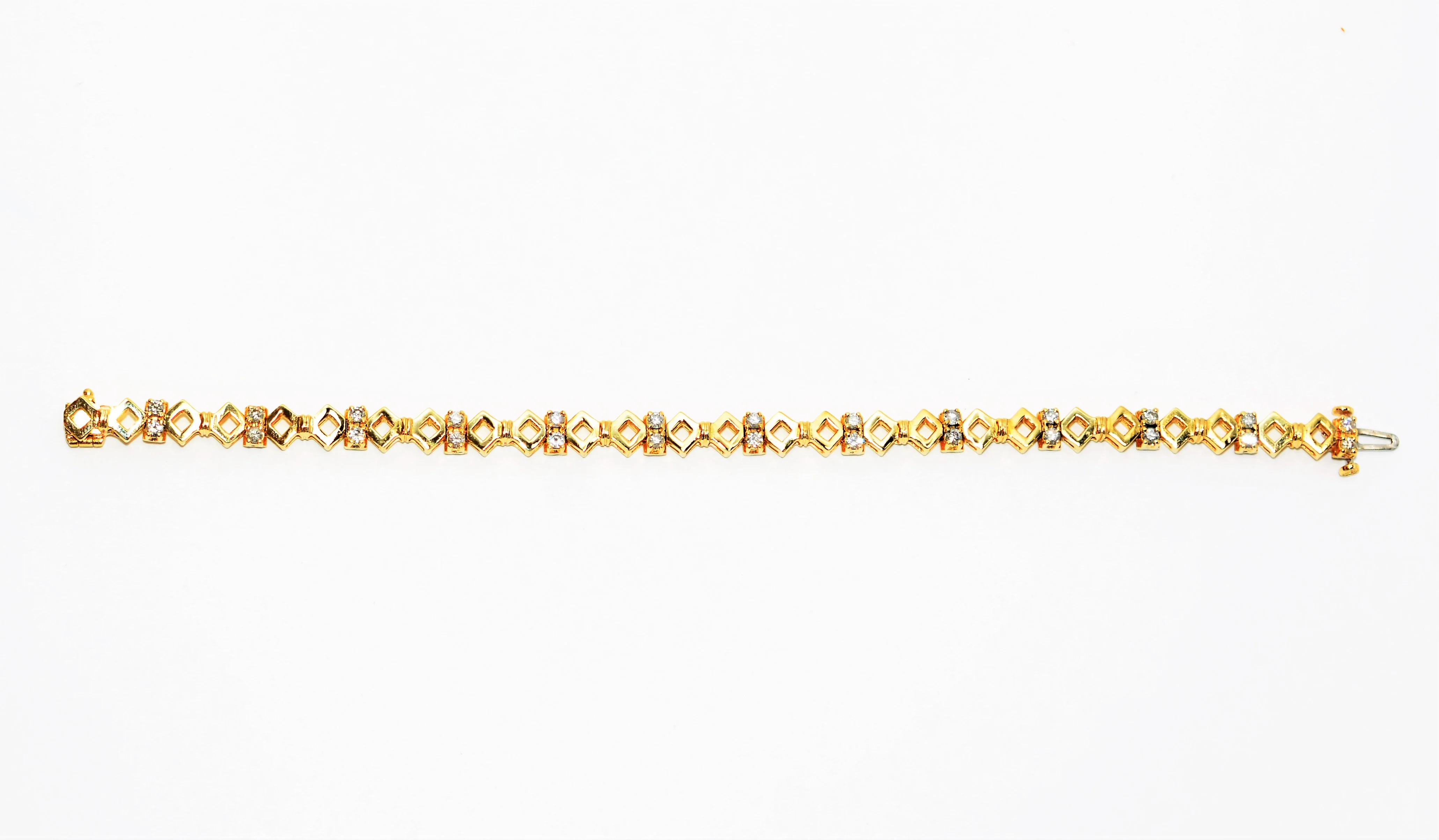 Natural Diamond Bracelet 18K Solid Gold 1.56tcw Tennis Bracelet Estate Bracelet Vintage Bracelet Bridal Wedding Jewelry Jewellery Statement - Image 4