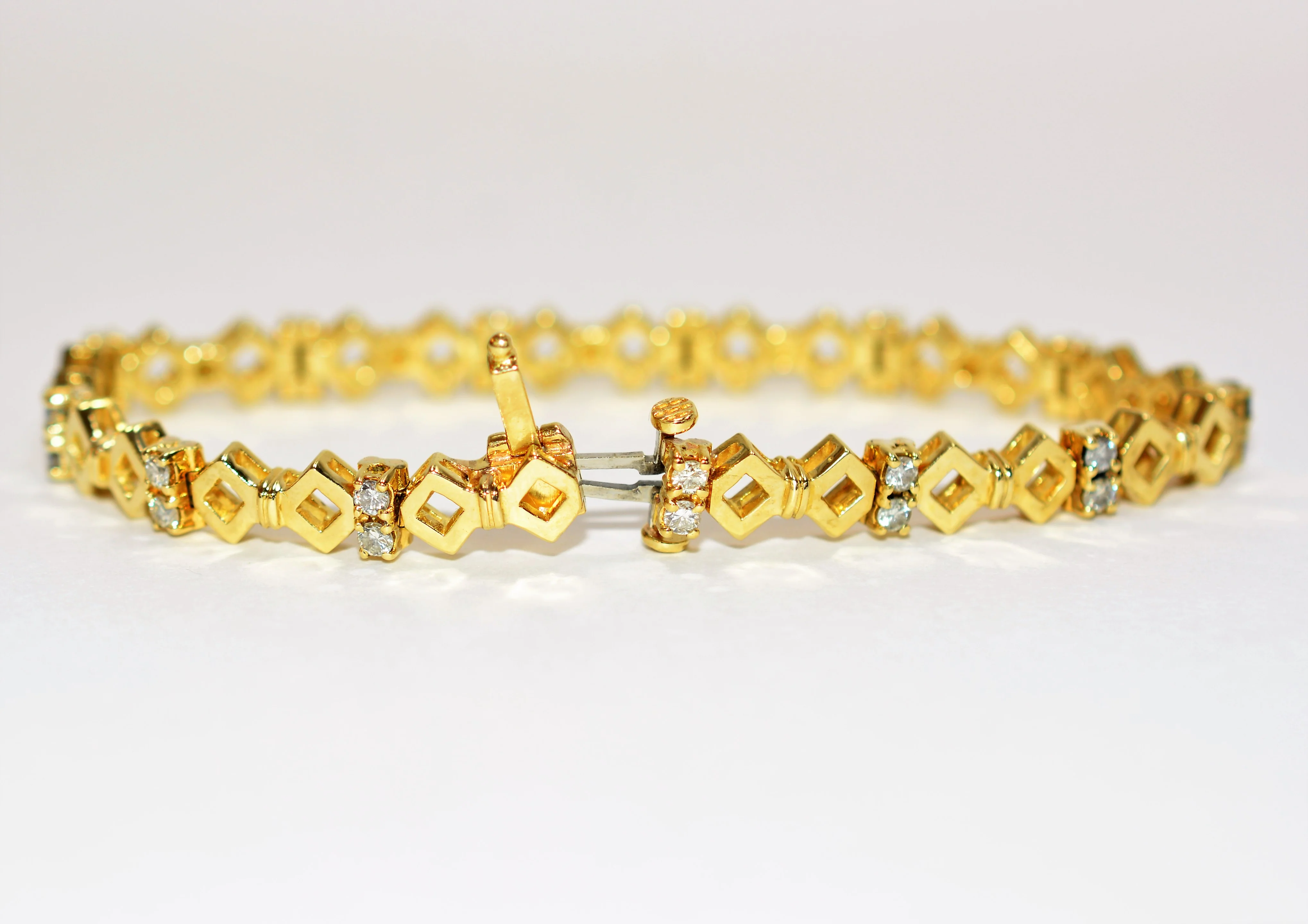 Natural Diamond Bracelet 18K Solid Gold 1.56tcw Tennis Bracelet Estate Bracelet Vintage Bracelet Bridal Wedding Jewelry Jewellery Statement - Image 8