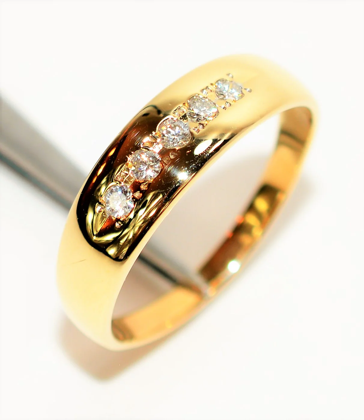 Natural Diamond Ring 14K Solid Gold .30tcw Men's Ring Band Ring Wedding Band Diamond Band Cocktail Ring Statement Ring Gold Ring Gold Band - Image 4