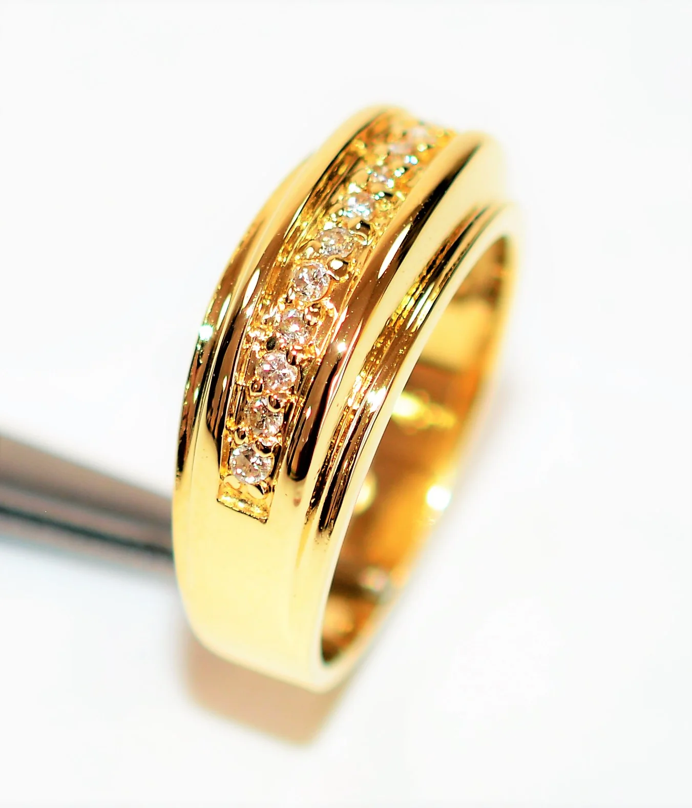Natural Diamond Ring 14K Solid Gold .20tcw Band Ring Statement Ring Stackable Ring Ladies Ring Women's Ring Vintage Ring Estate Jewellery - Image 4