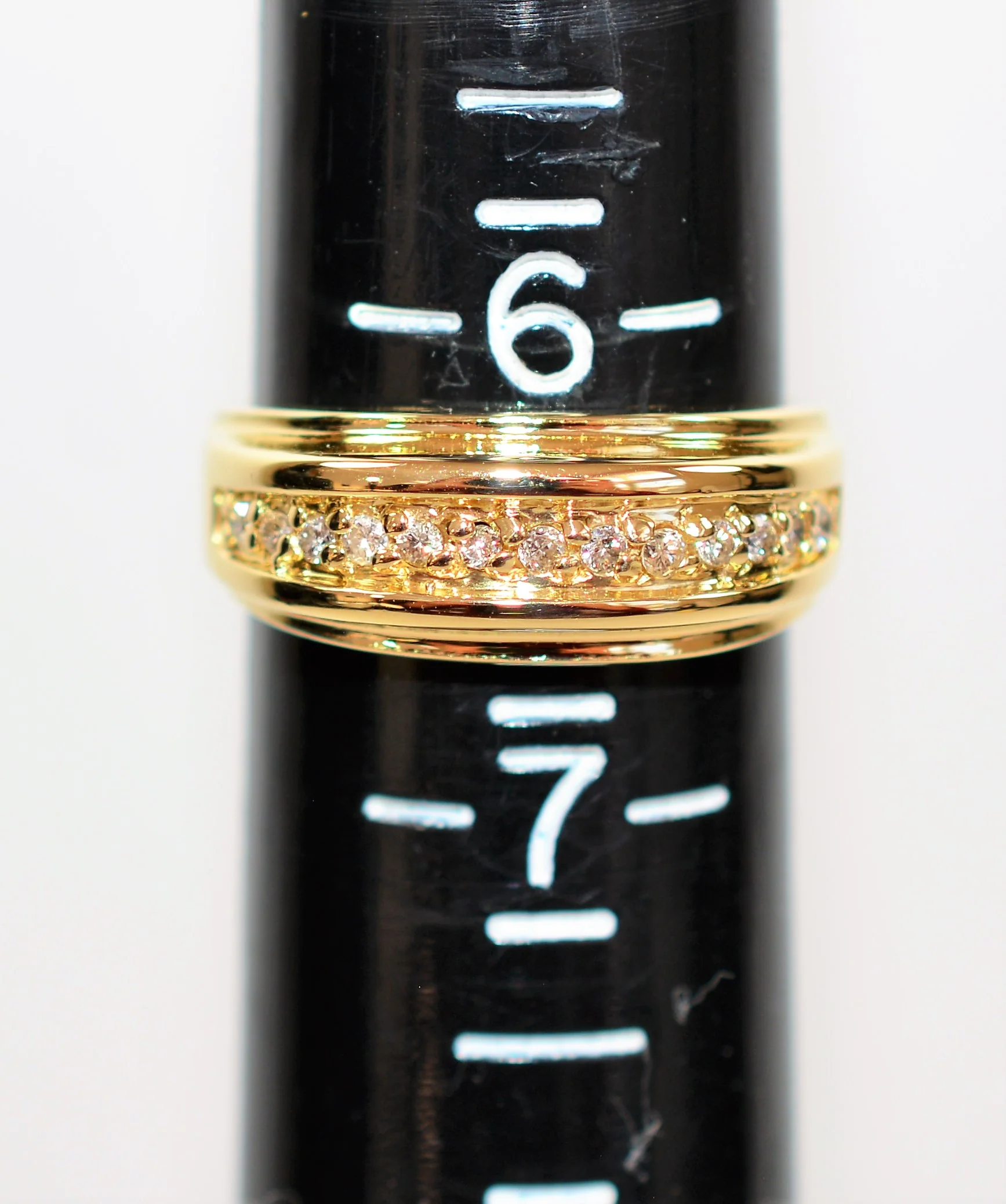 Natural Diamond Ring 14K Solid Gold .20tcw Band Ring Statement Ring Stackable Ring Ladies Ring Women's Ring Vintage Ring Estate Jewellery - Image 9