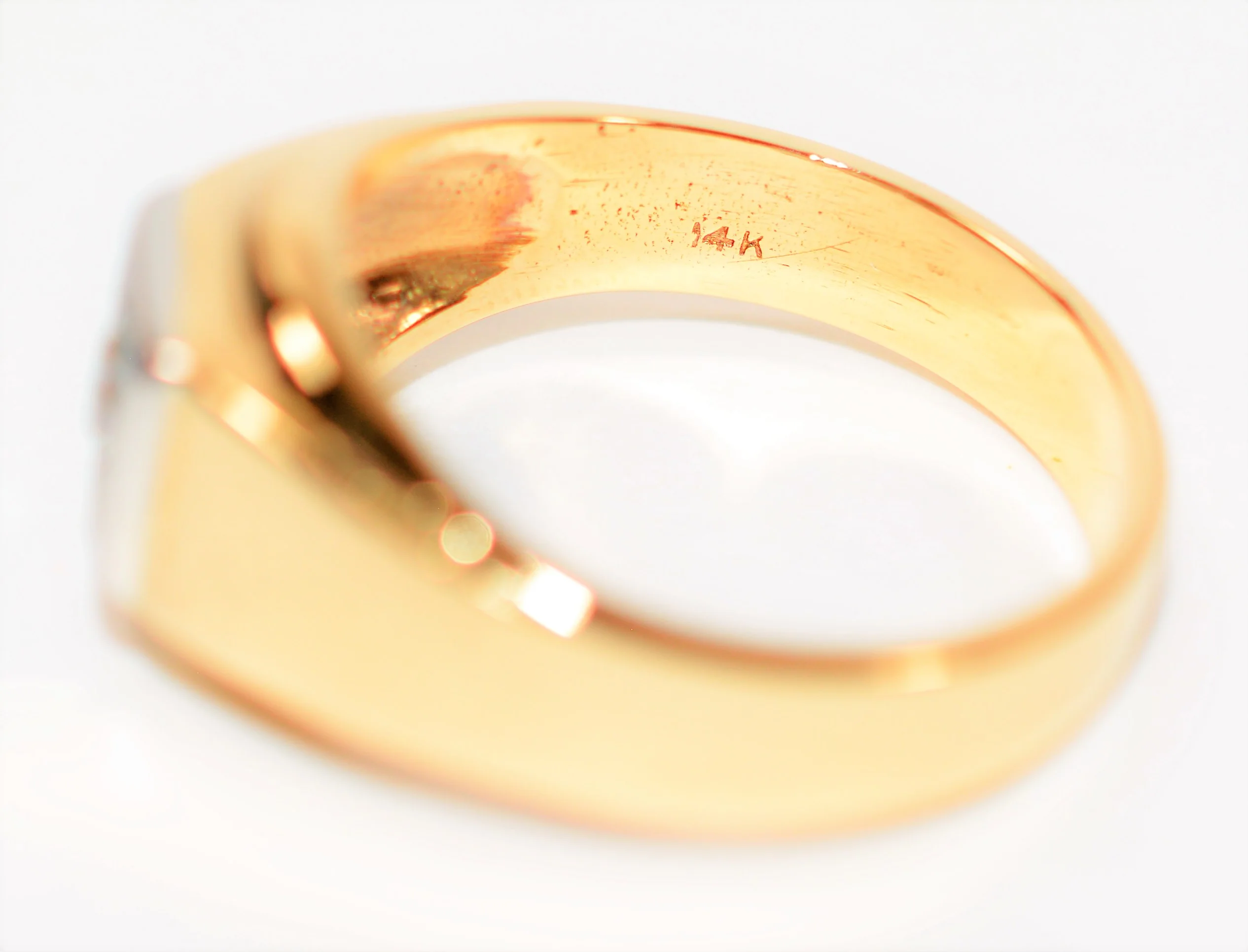 Natural Diamond Ring 14K Solid Gold .22ct Solitaire Ring Statement Ring Cocktail Ring Birthstone Ring Estate Jewelry Vintage Ring Men's Ring - Image 6