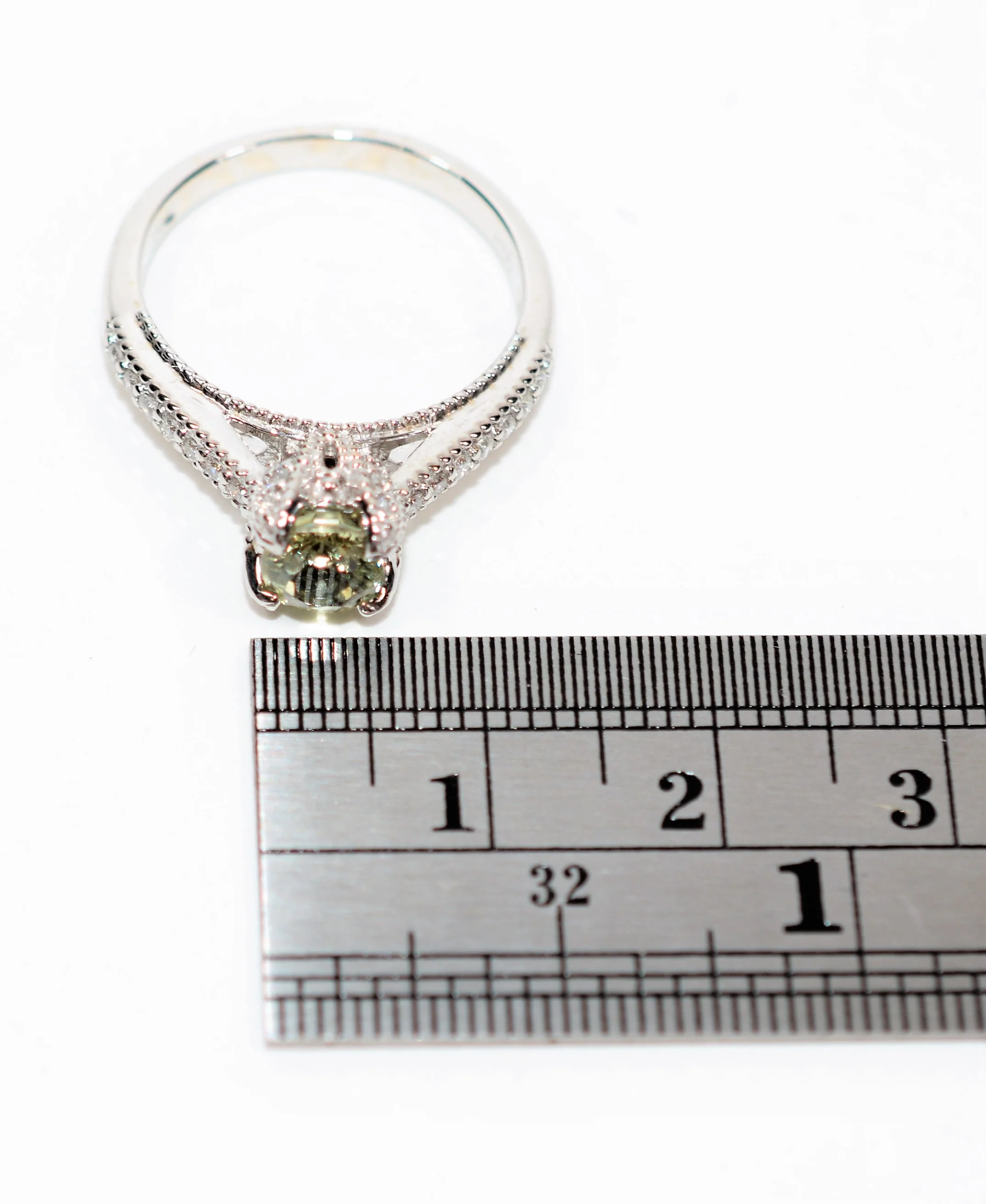 GIA Certified Natural Green Sapphire & Diamond Ring 14K Solid White Gold 1.39tcw Engagement Ring Bridal Jewelry Gemstone Engagement Jewelry - Image 13
