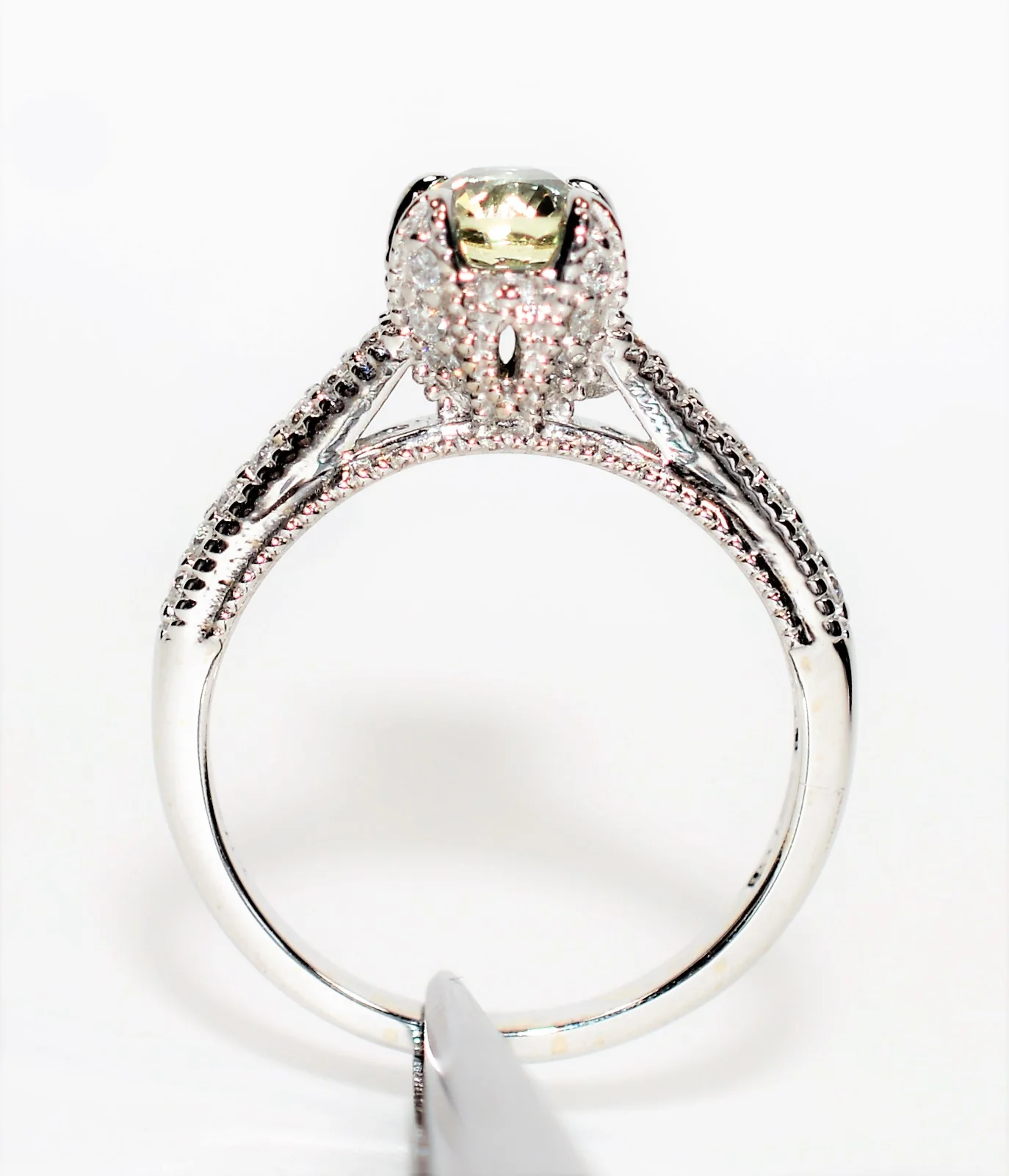 GIA Certified Natural Green Sapphire & Diamond Ring 14K Solid White Gold 1.39tcw Engagement Ring Bridal Jewelry Gemstone Engagement Jewelry - Image 4