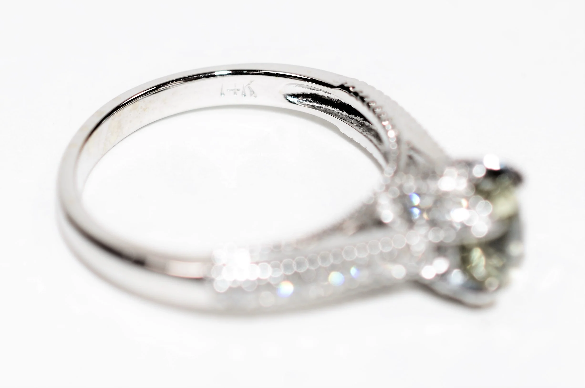 GIA Certified Natural Green Sapphire & Diamond Ring 14K Solid White Gold 1.39tcw Engagement Ring Bridal Jewelry Gemstone Engagement Jewelry - Image 8