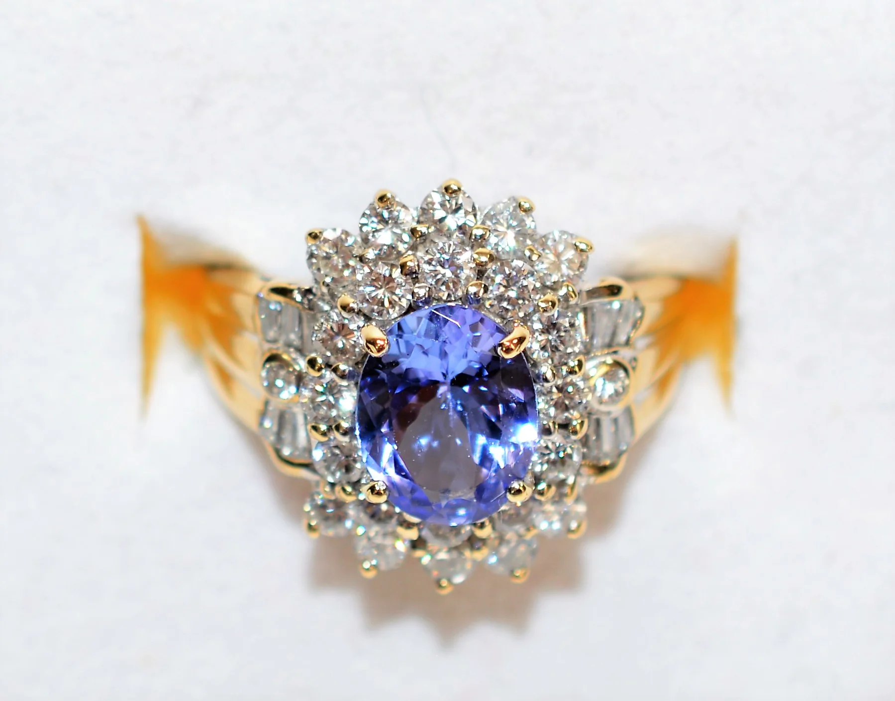 Certified Natural Tanzanite & Diamond Ring 14K Solid Gold 2.54tcw December Birthstone Ring Tanzanite Ring Cocktail Ring Fine Statement Ring - Image 6
