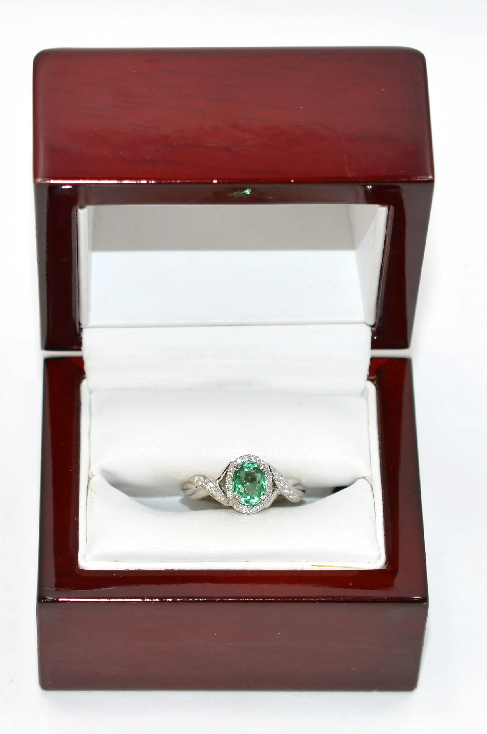 Gabriel Co. Certified Natural Brazilian Paraiba Tourmaline & Diamond Ring 14K White Gold 1.04tcw Engagement Ring Wedding Ring Cocktail Ring - Image 14
