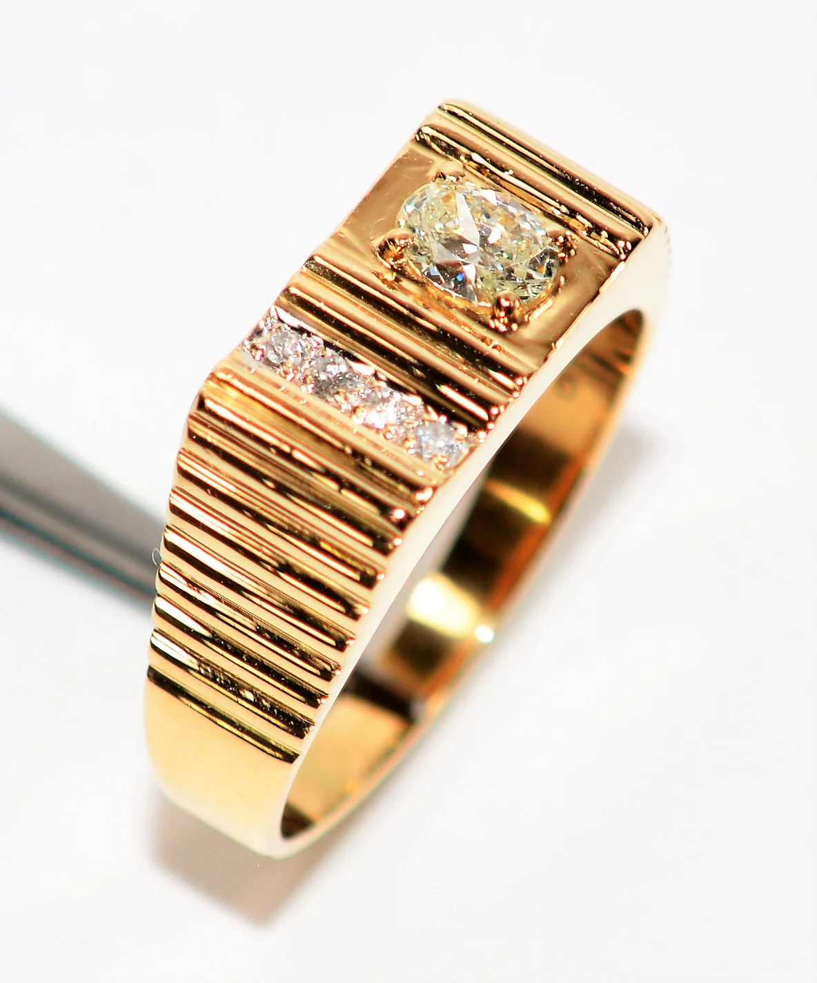 GIA Certified Natural Diamond Ring 14K Solid Gold .51tcw Statement Ring Cocktail Ring GIA Diamond Vintage Ring Birthstone Ring Men's Ring - Image 5