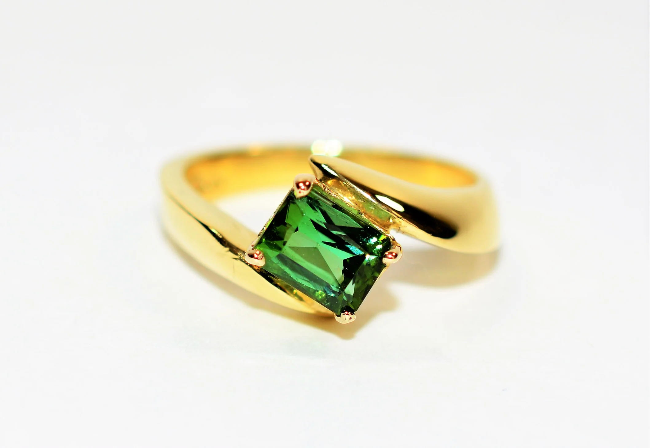 Certified Natural Paraiba Tourmaline Ring 18K Solid Gold 1.25ct Solitaire Gemstone Women's Estate Jewelry