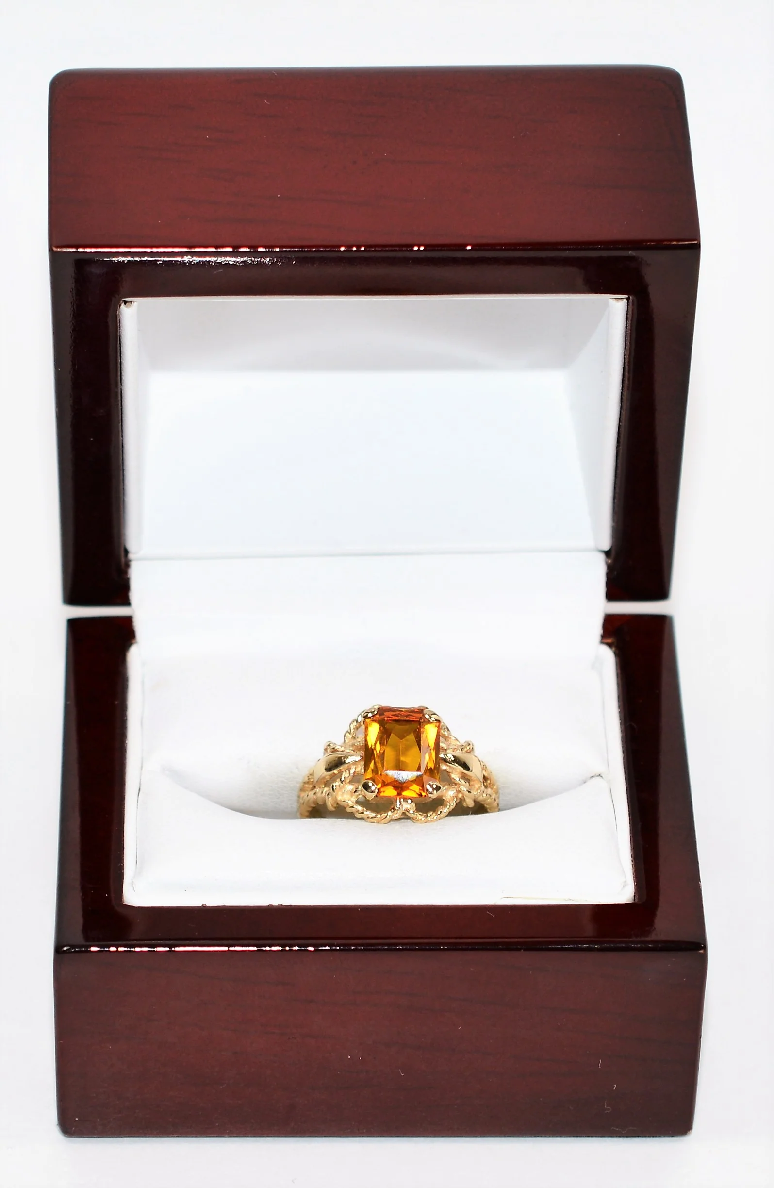 Natural Honey Citrine Natural 14K Gold 1.92ct Gemstone Ring Solitaire Ring Statement Ring Birthstone Ring Orange Ring Vintage Ring Estate - Image 12
