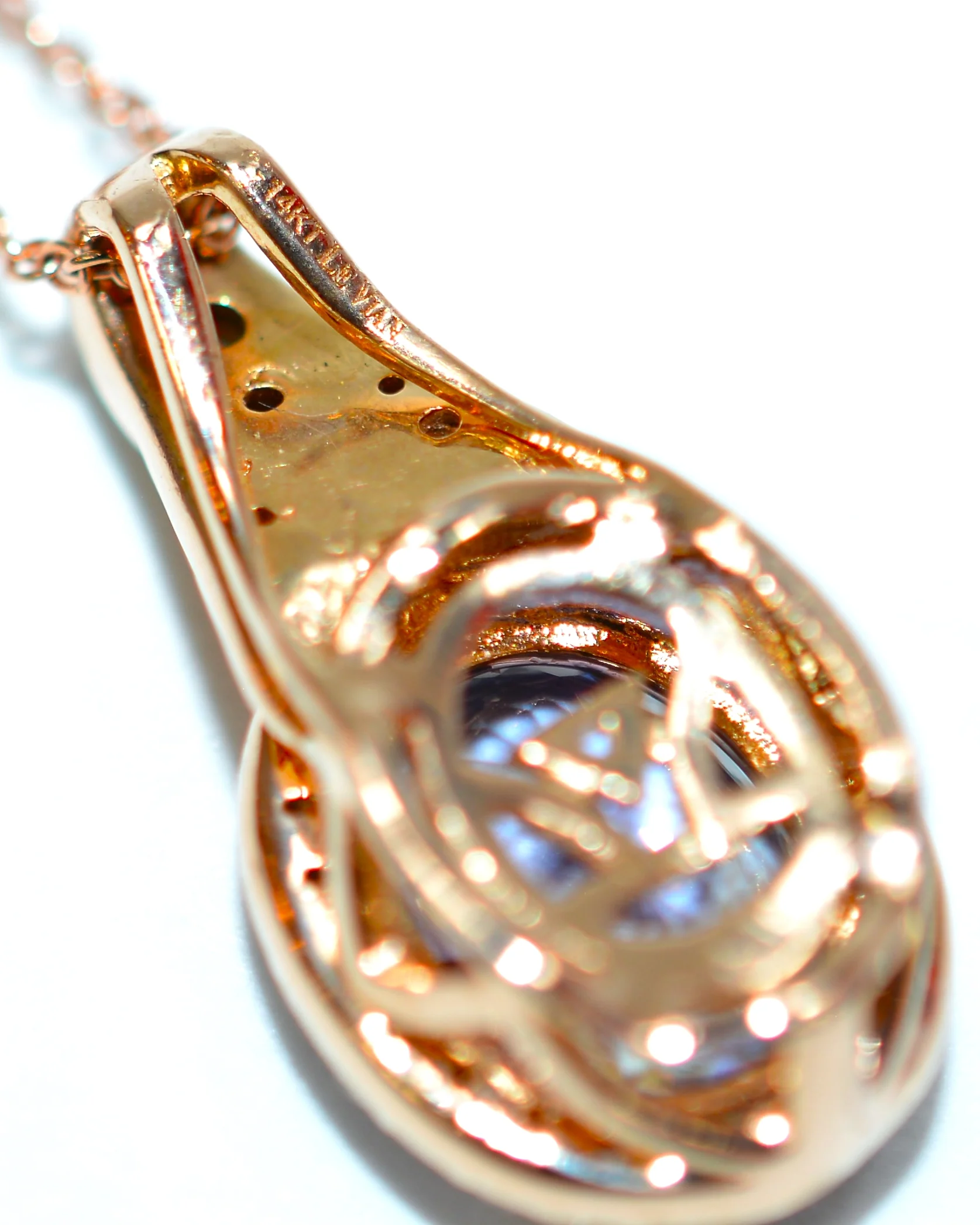 LeVian Certified Natural Tanzanite & Chocolate Diamond Necklace 14K Solid Rose Gold 3.18tcw LeVian Necklace Tanzanite Necklace Fine Designer - Image 7
