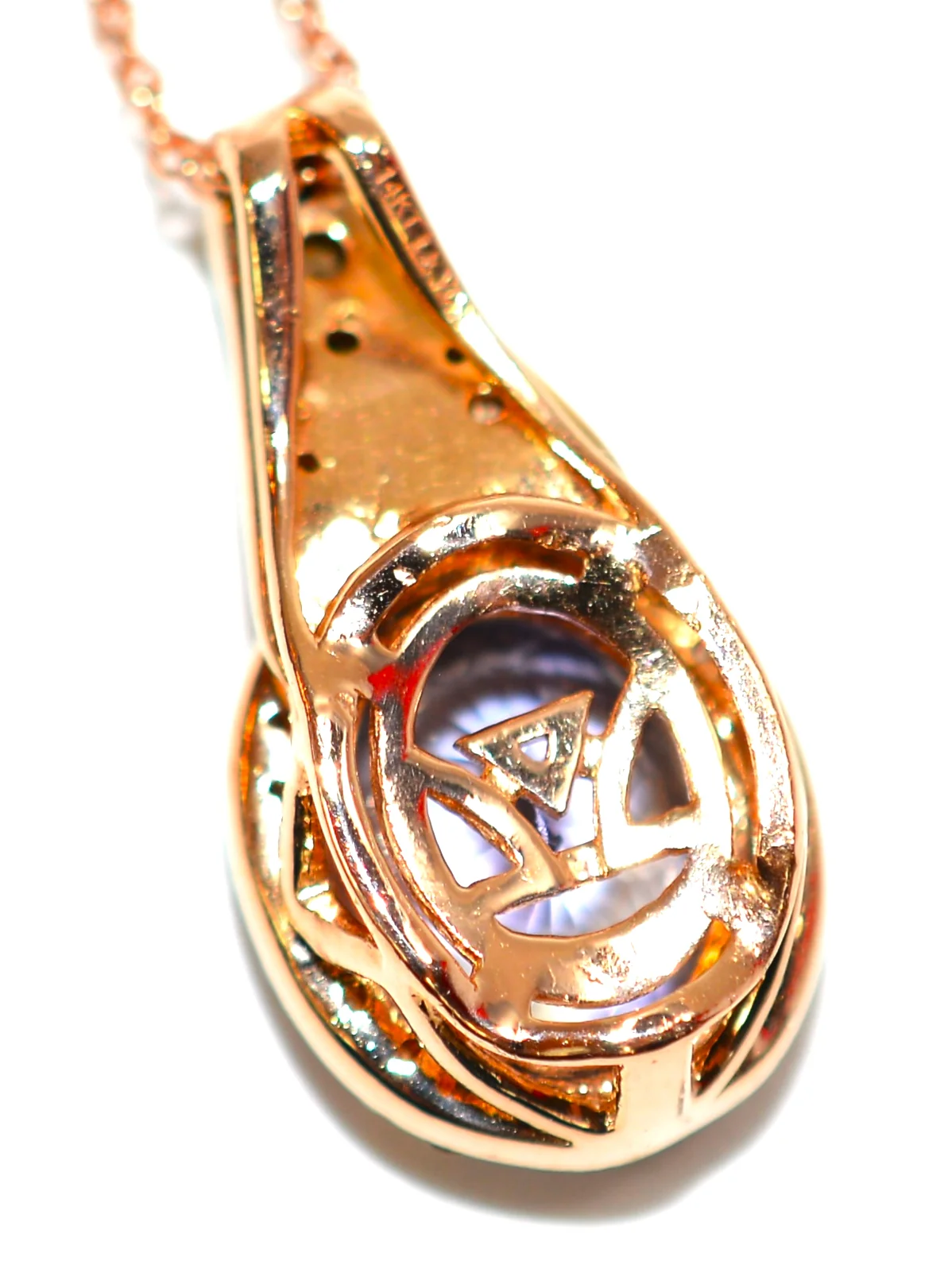 LeVian Certified Natural Tanzanite & Chocolate Diamond Necklace 14K Solid Rose Gold 3.18tcw LeVian Necklace Tanzanite Necklace Fine Designer - Image 8